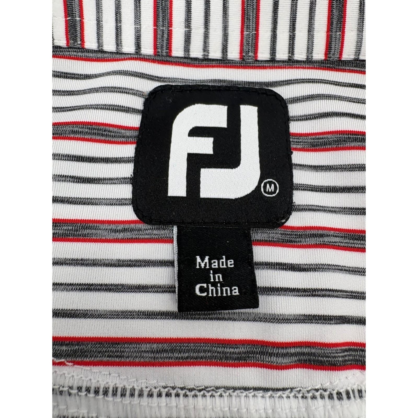 FootJoy FJ Men's Golf Polo Shirt Striped Short Sleeve Size M - Thumbnail 5