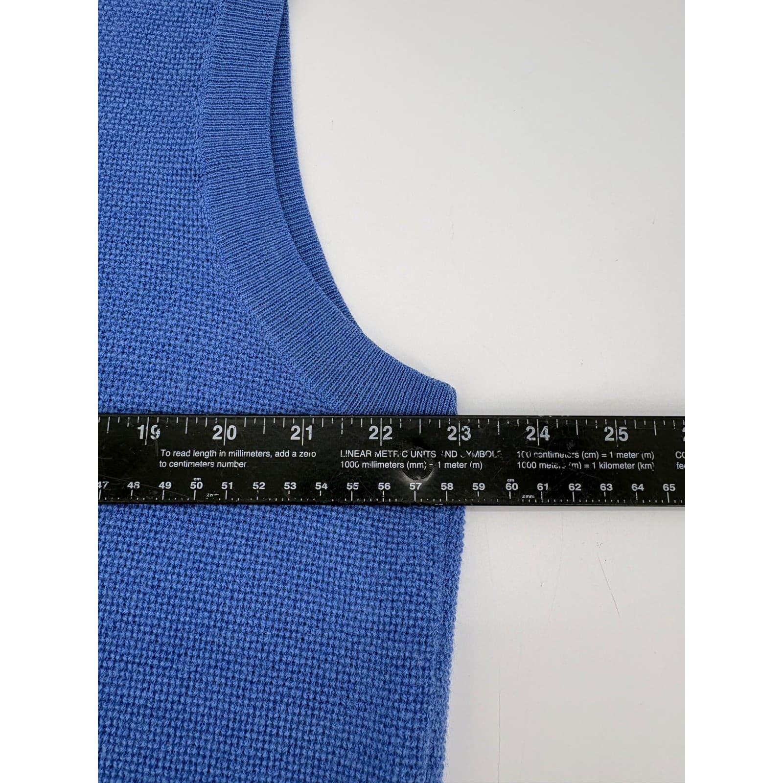 Brooks Brothers 346 V-Neck Sweater Vest Merino Wool XXL Blue Mens - Thumbnail 6