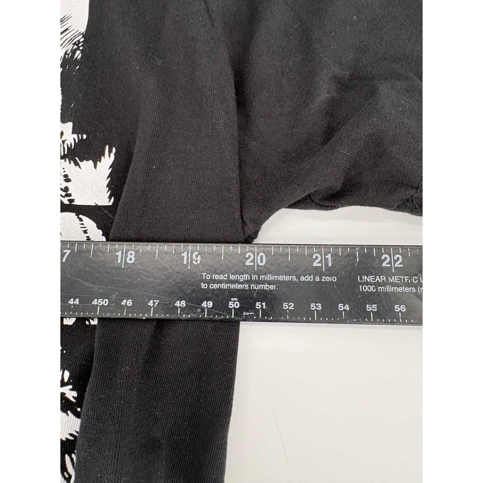 REBEL VENGEANCE Men's Black all Over Skeleton Graphic T-Shirt Size XL - Thumbnail 5