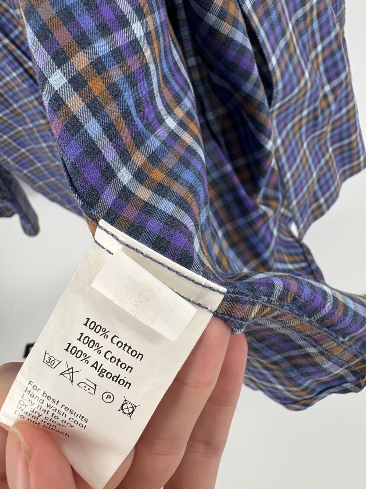 Peter Millar Collection Flex Finish Shirt 2XL Multicolor Plaid 100% Cotton - Thumbnail 3
