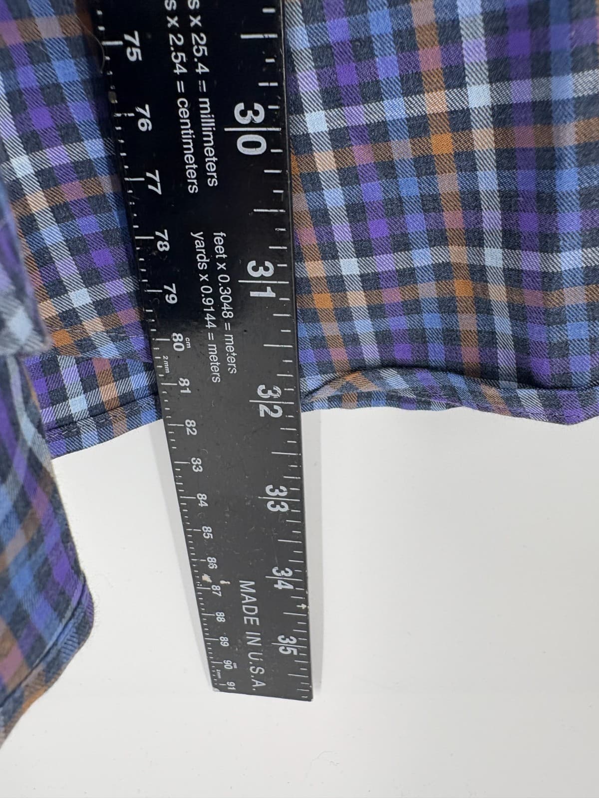 Peter Millar Collection Flex Finish Shirt 2XL Multicolor Plaid 100% Cotton - Thumbnail 4