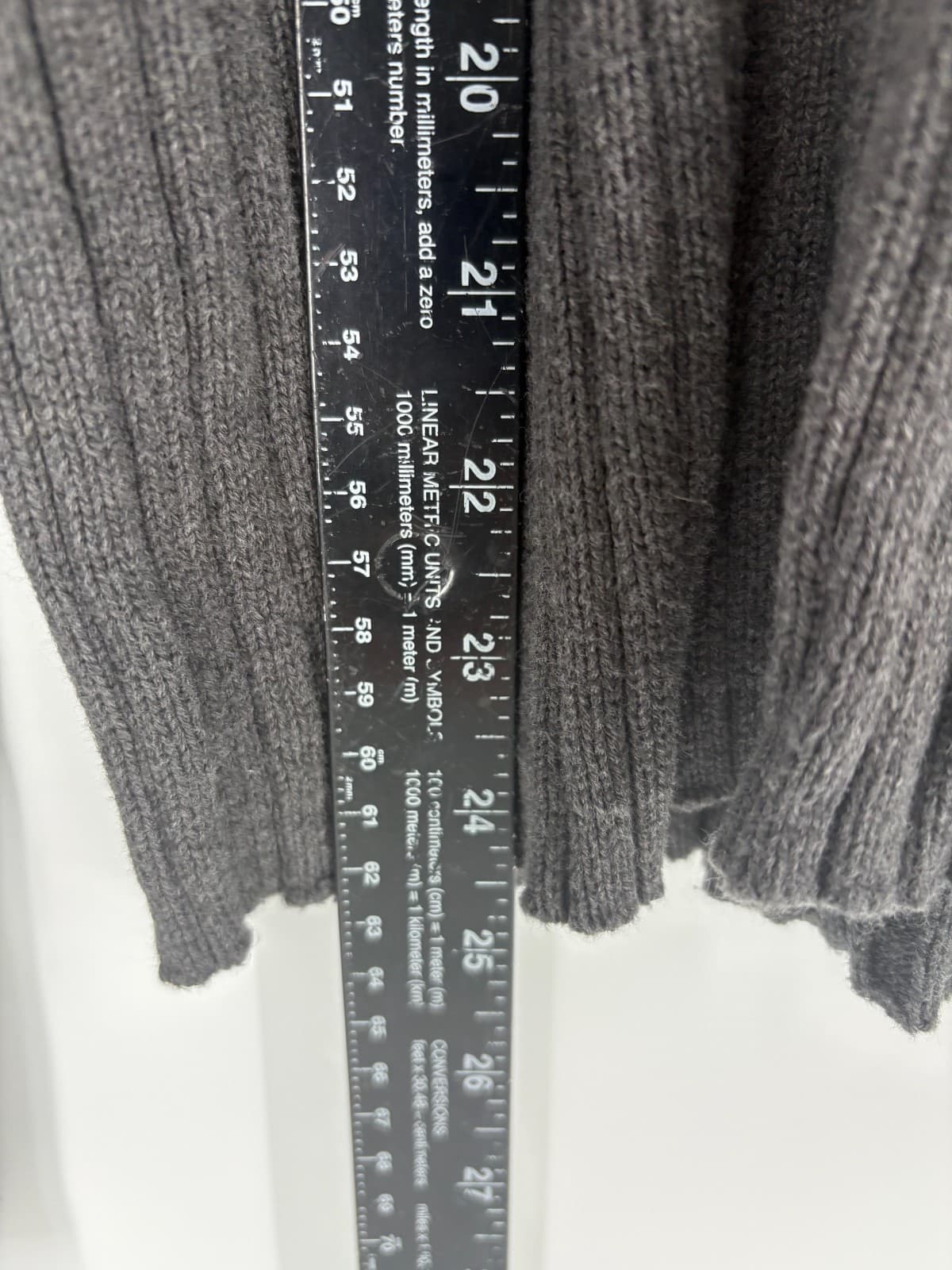 Lanesboro Men’s Half Zip Ribbed Sweater Gray 100% Cotton Size M - Thumbnail 5