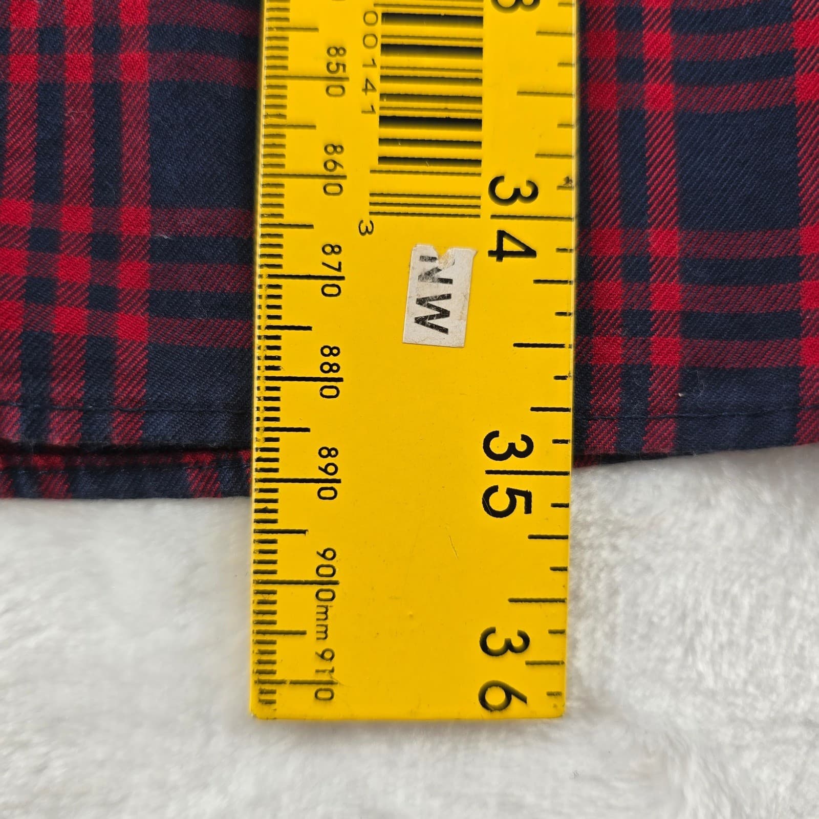 Duluth Trading Co Button Down Mens 3XL Tall Shirt Red Plaid Cotton Long Sleeve - Thumbnail 6