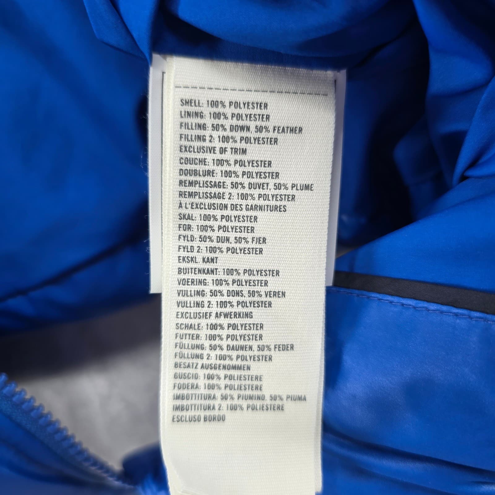 Abercrombie & Fitch Puffer Jacket Womens L Coat Blue Down Blend Hooded - Thumbnail 5