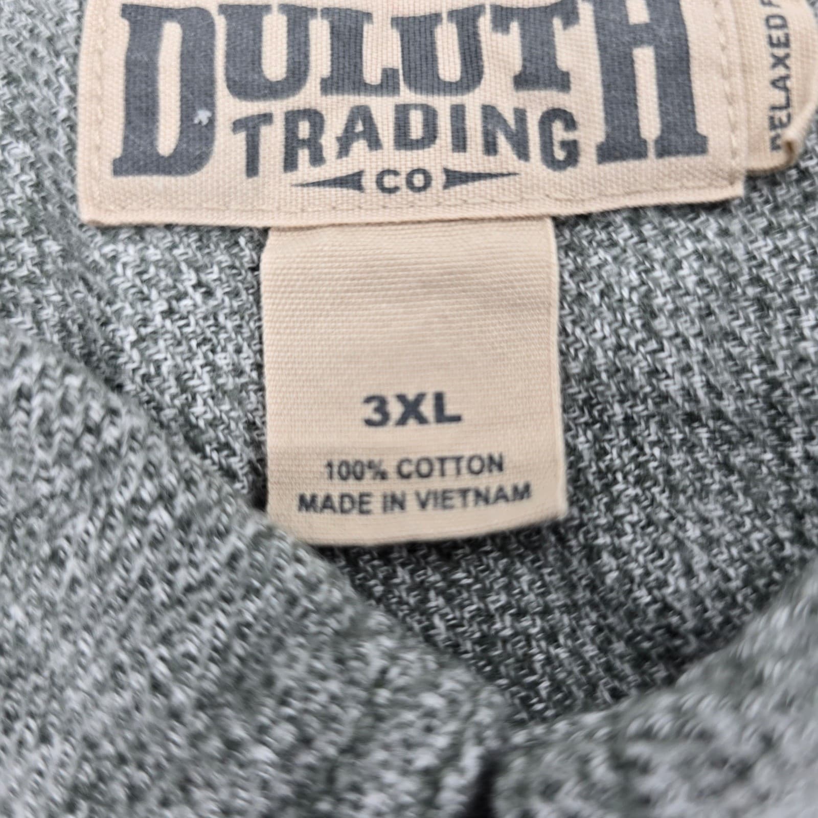 Duluth Trading Co Button Up Mens 3XL Shirt Grey Relaxed Fit Long Sleeve Cotton - Thumbnail 3