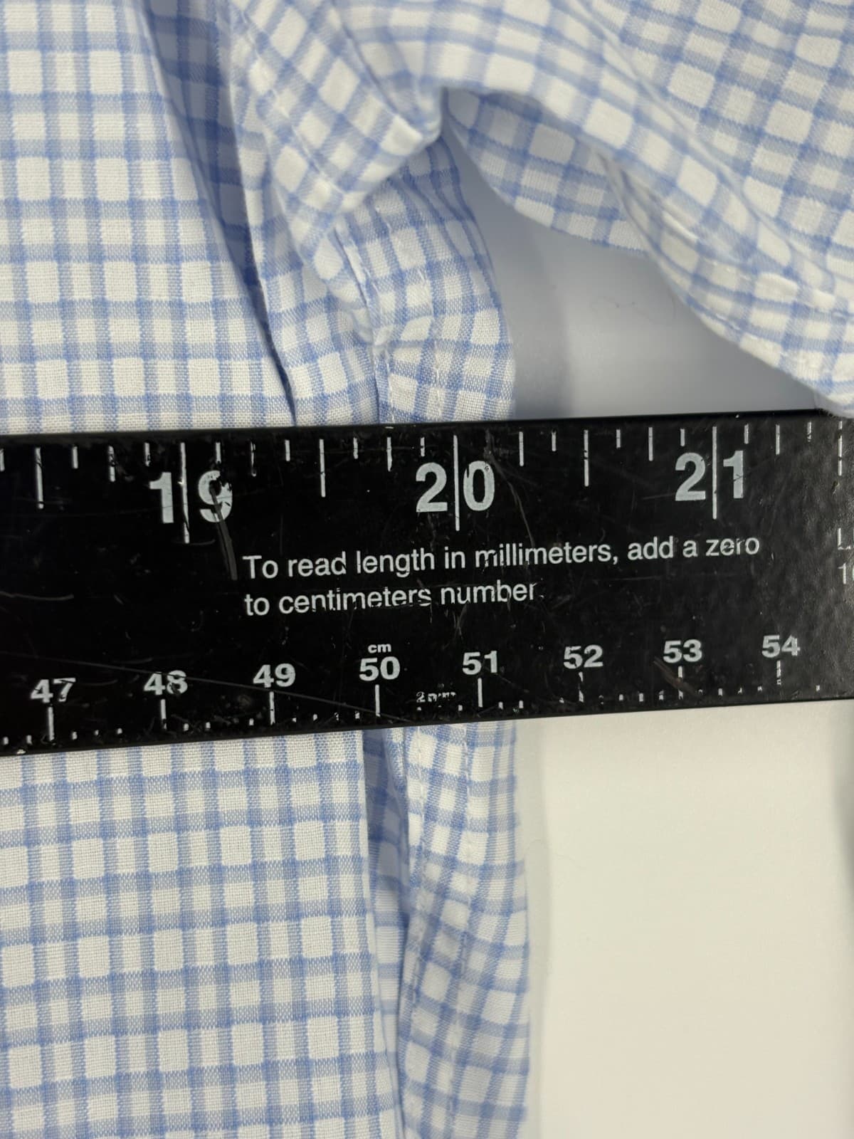 Charles Tyrwhitt Non Iron Shirt Slim Fit Light Blue Check 15.5 33 Men’s Cotton - Thumbnail 5