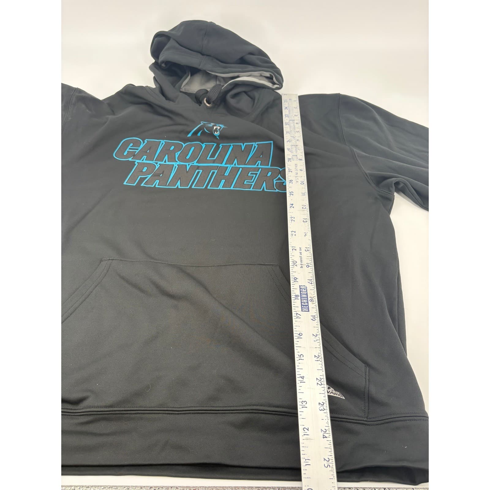 Carolina Panthers NFL Team Apparel Hoodie Mens Large Black Pullover - Thumbnail 8