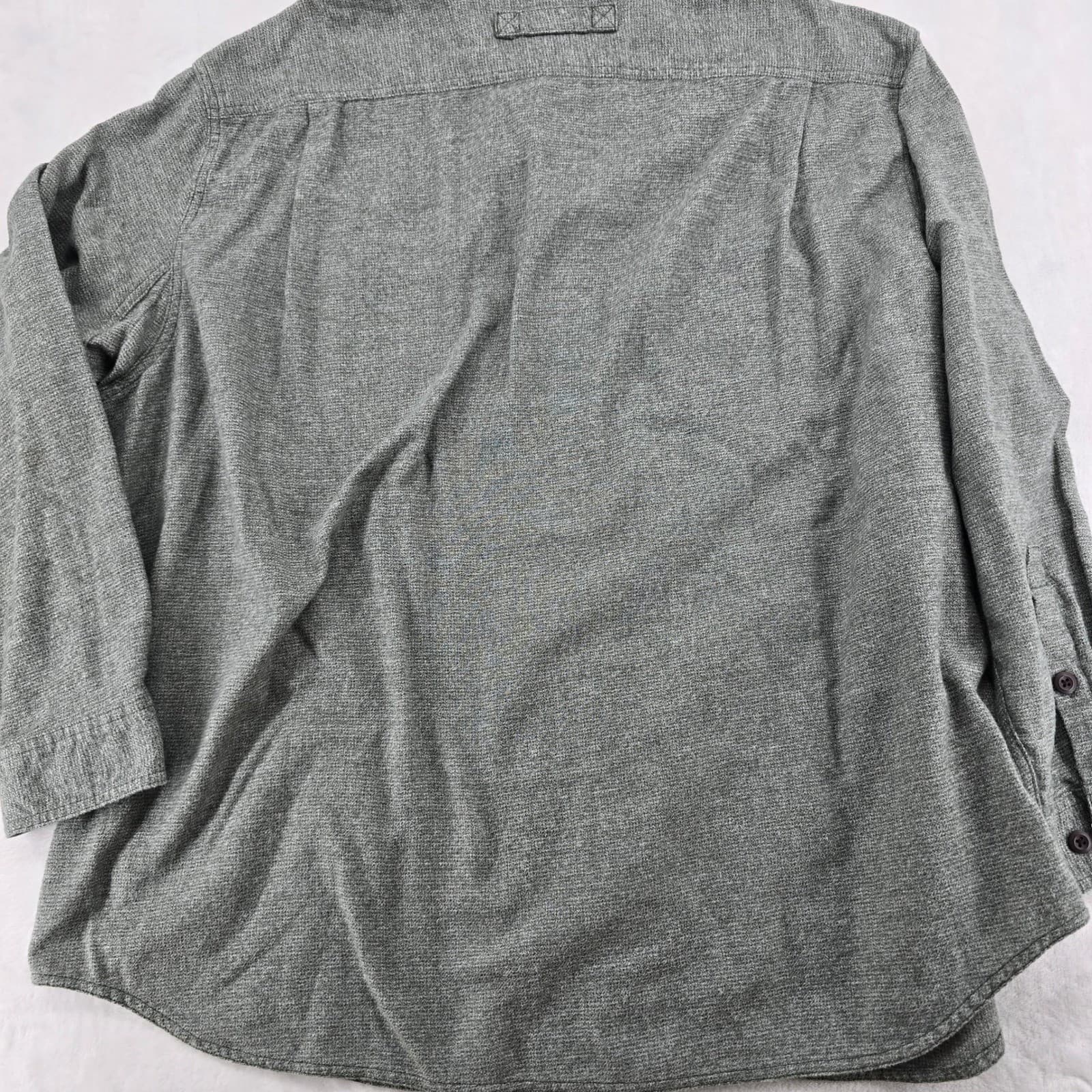 Duluth Trading Co Button Up Mens 3XL Shirt Grey Relaxed Fit Long Sleeve Cotton - Thumbnail 7