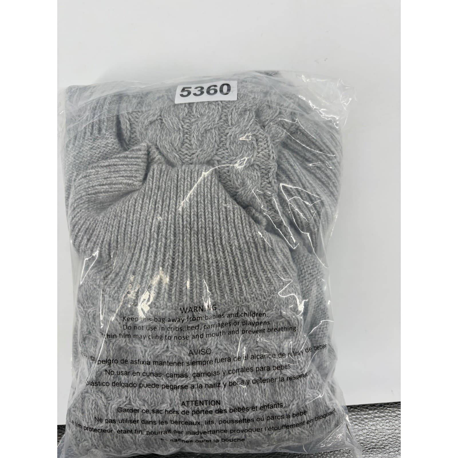 Crown & Ivy Men Gray Mock Neck Cable Knit Sweater Size S - Thumbnail 7