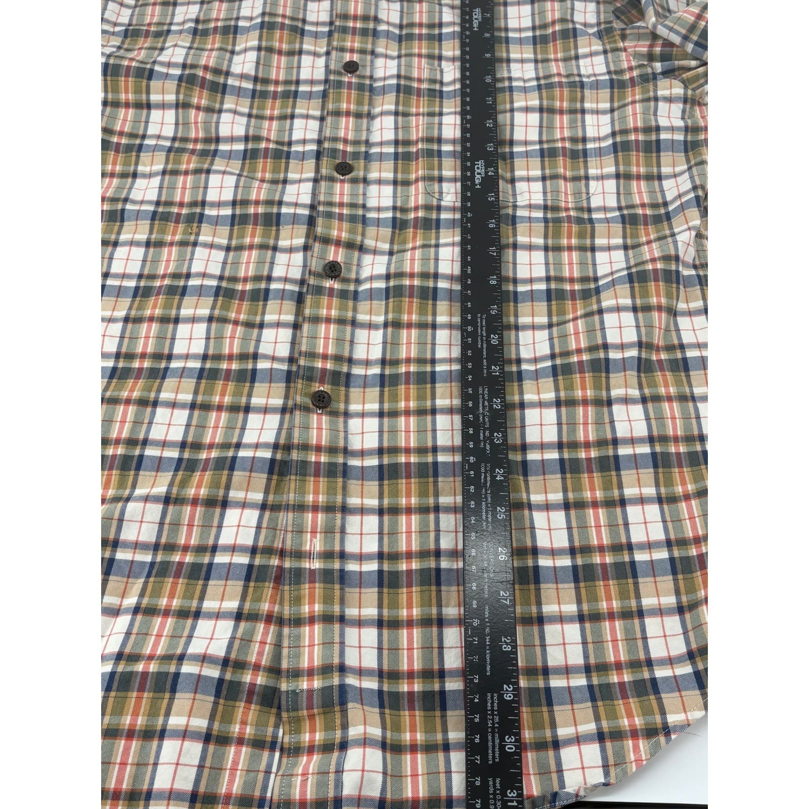 Orvis Button Down Shirt Mens L Long Sleeve Plaid Multicolor Cotton 2CZP - Thumbnail 5