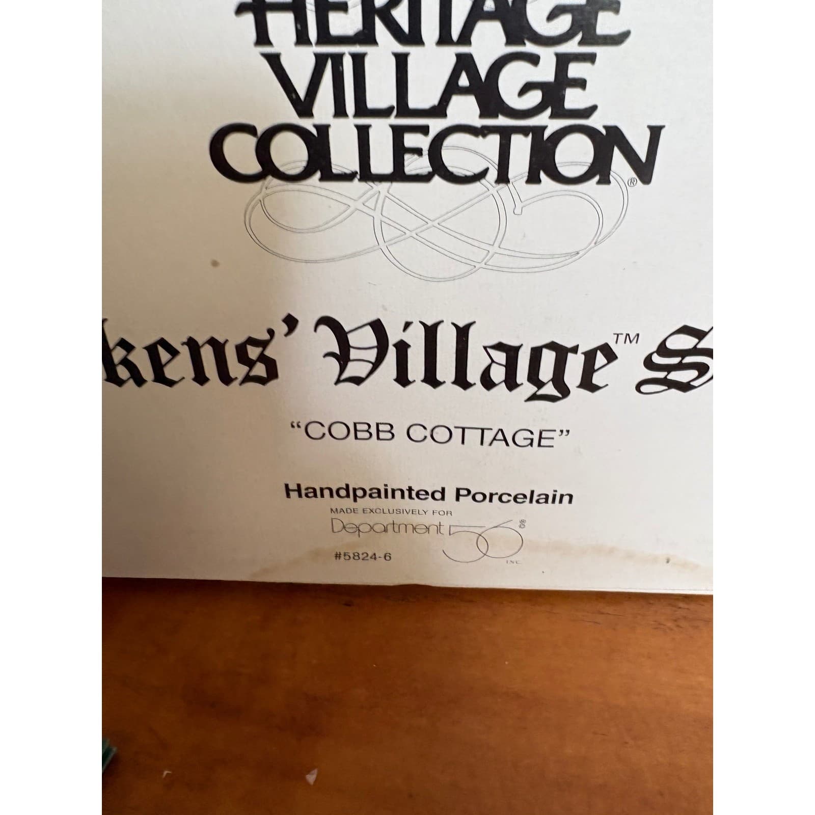 Dept 56 Dickens Village Cobb Cottage OS House Multicolor Porcelain 5824-6 - Thumbnail 5