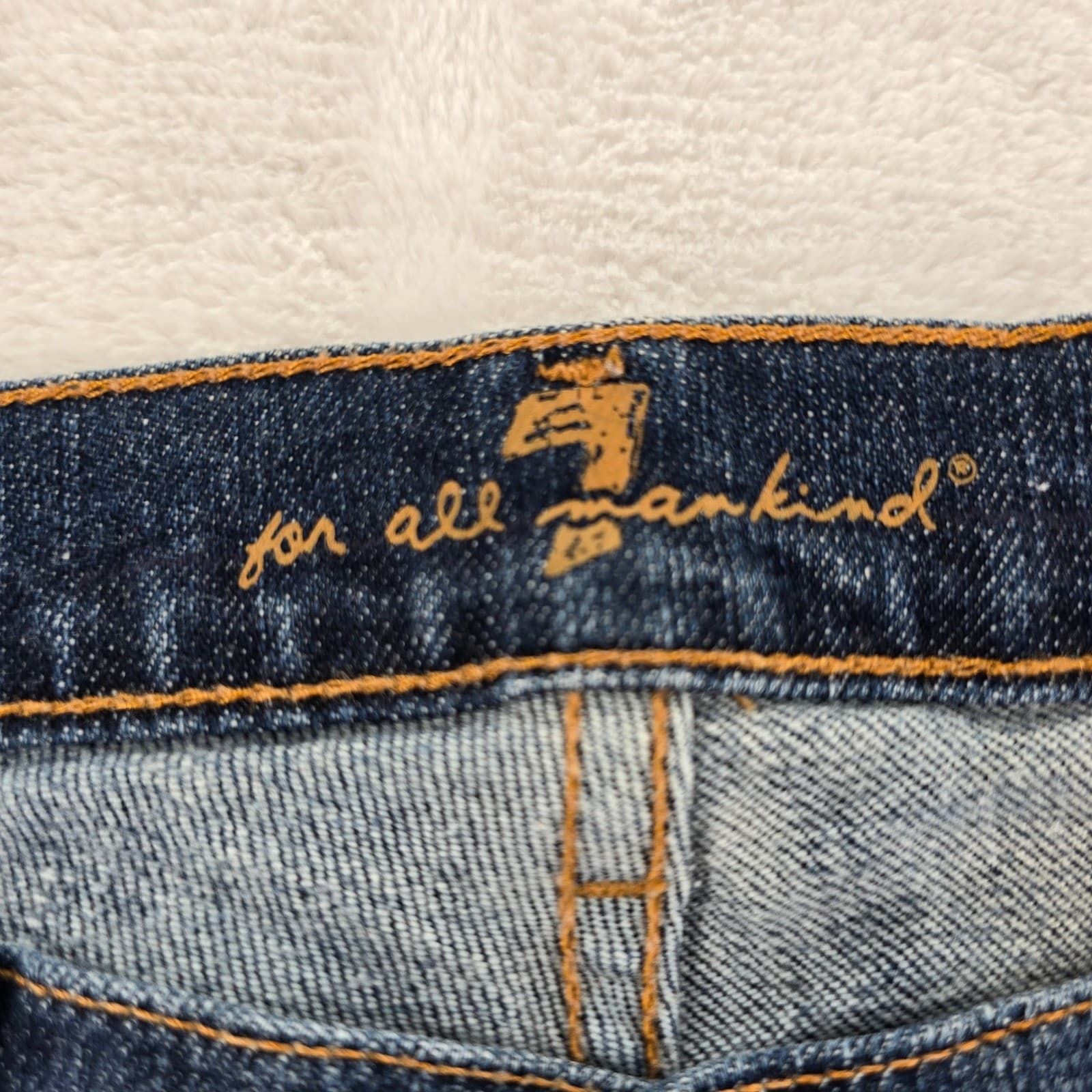 7 For All Mankind Roxanne Womens 26 Slim Straight Jeans Dark Wash P179080U-080U - Thumbnail 3