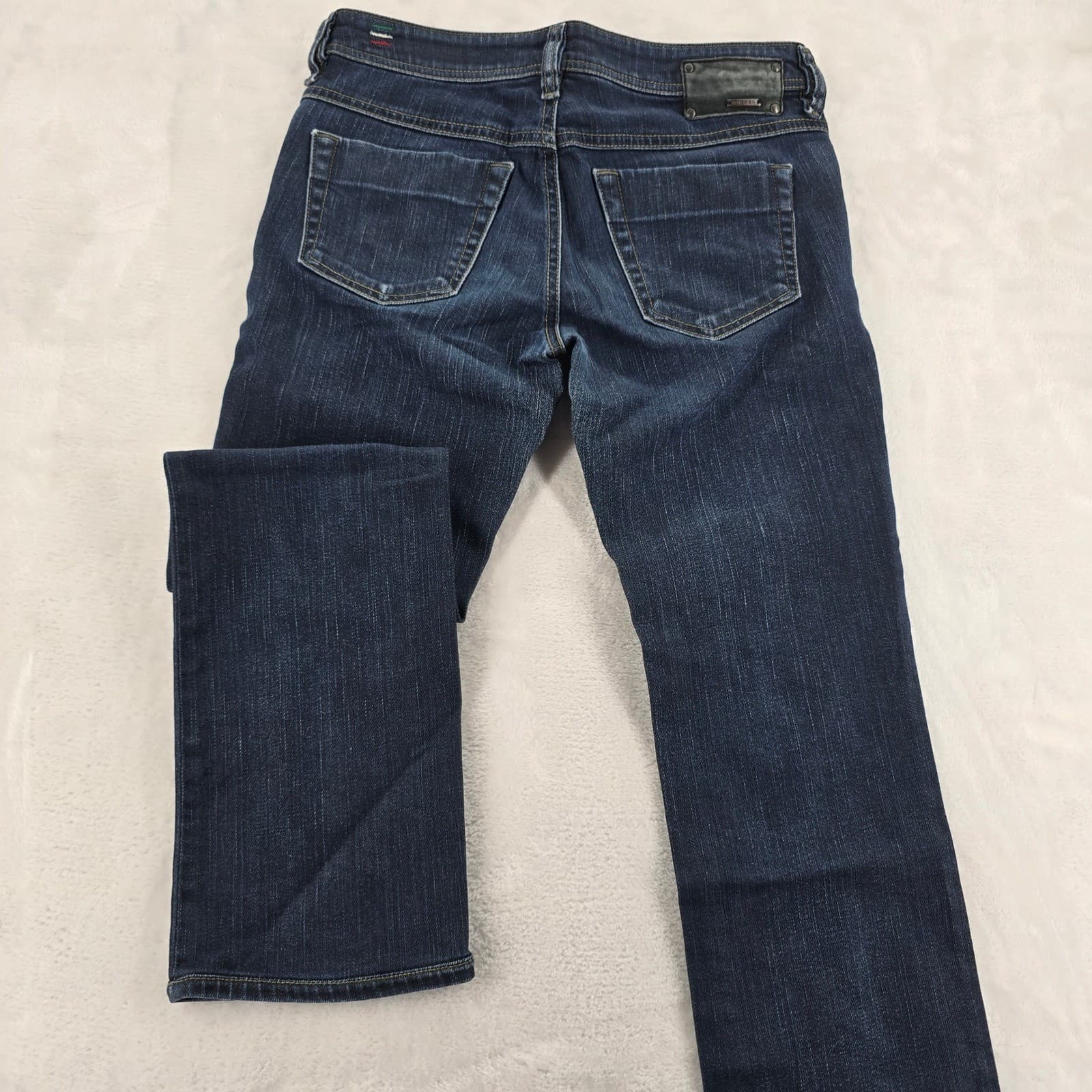 Diesel Ronhy Jeans Womens 27 Straight Blue Wash 008AA Stretch Made in Italy - Thumbnail 10
