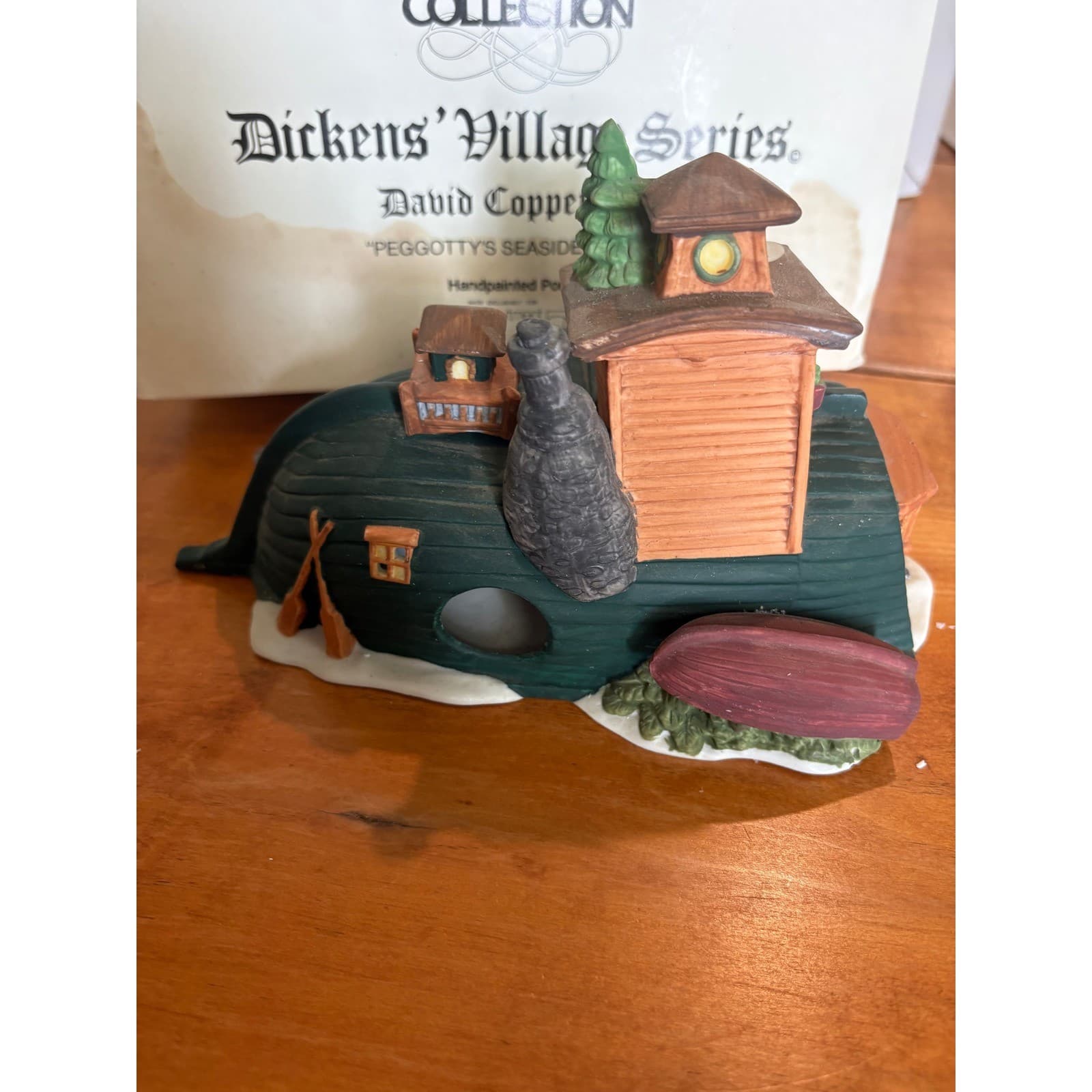 Department 56 Dickens Village Peggotty's Seaside Cottage David Copperfield Green - Thumbnail 5