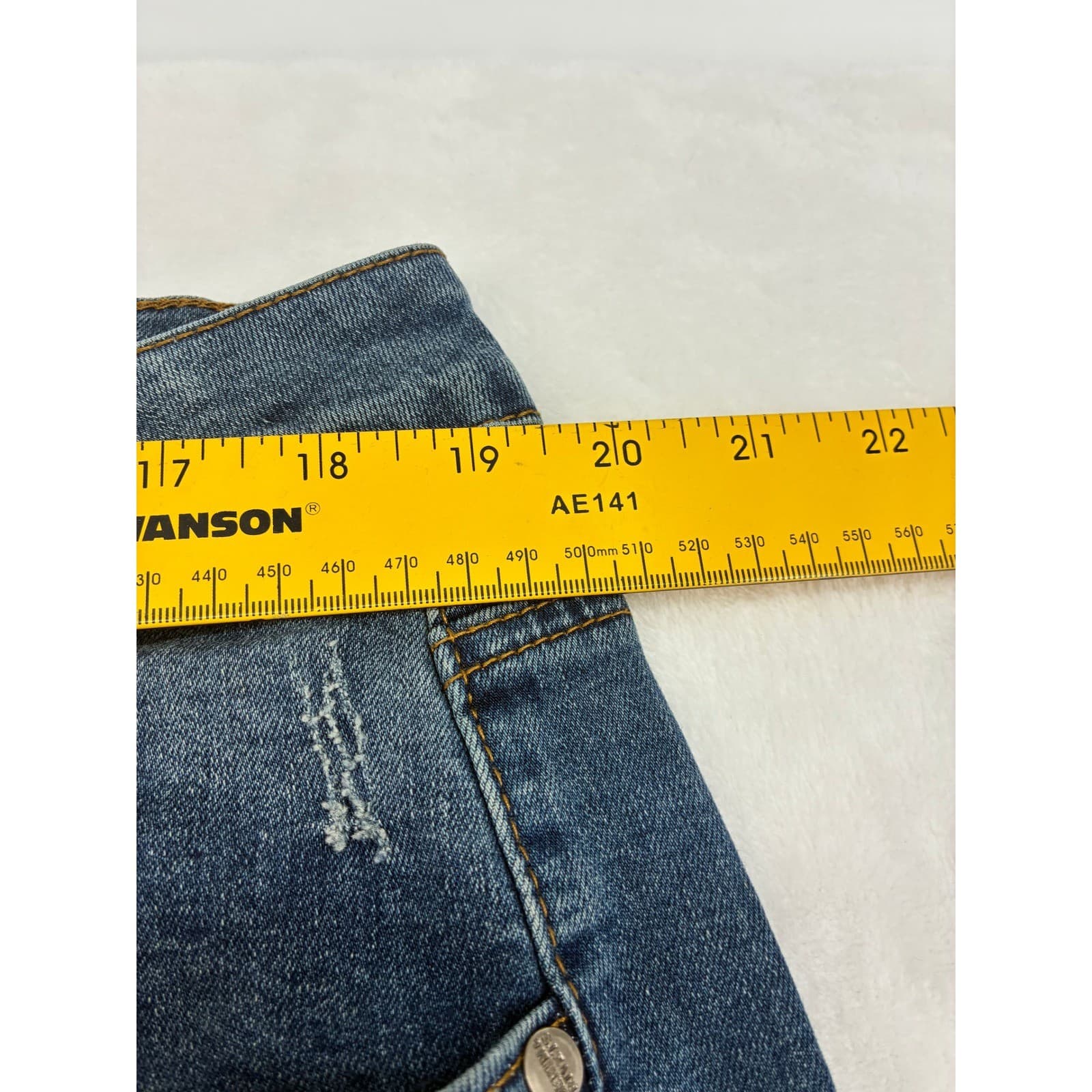 Denim & Rivets Jeans Mens 38 Jeans Blue Distressed Slim Fit Stretch - Thumbnail 6