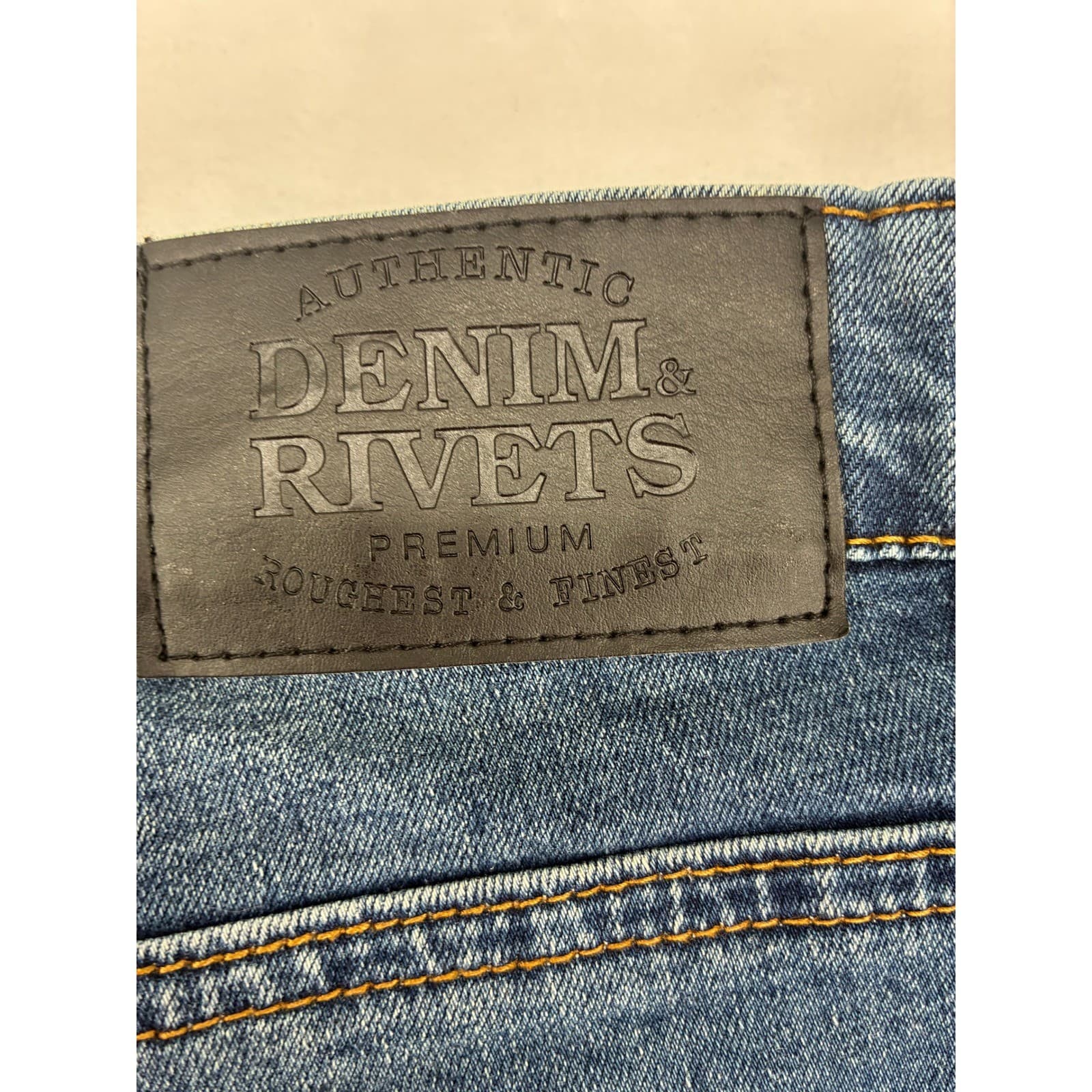 Denim & Rivets Jeans Mens 38 Jeans Blue Distressed Slim Fit Stretch - Thumbnail 11