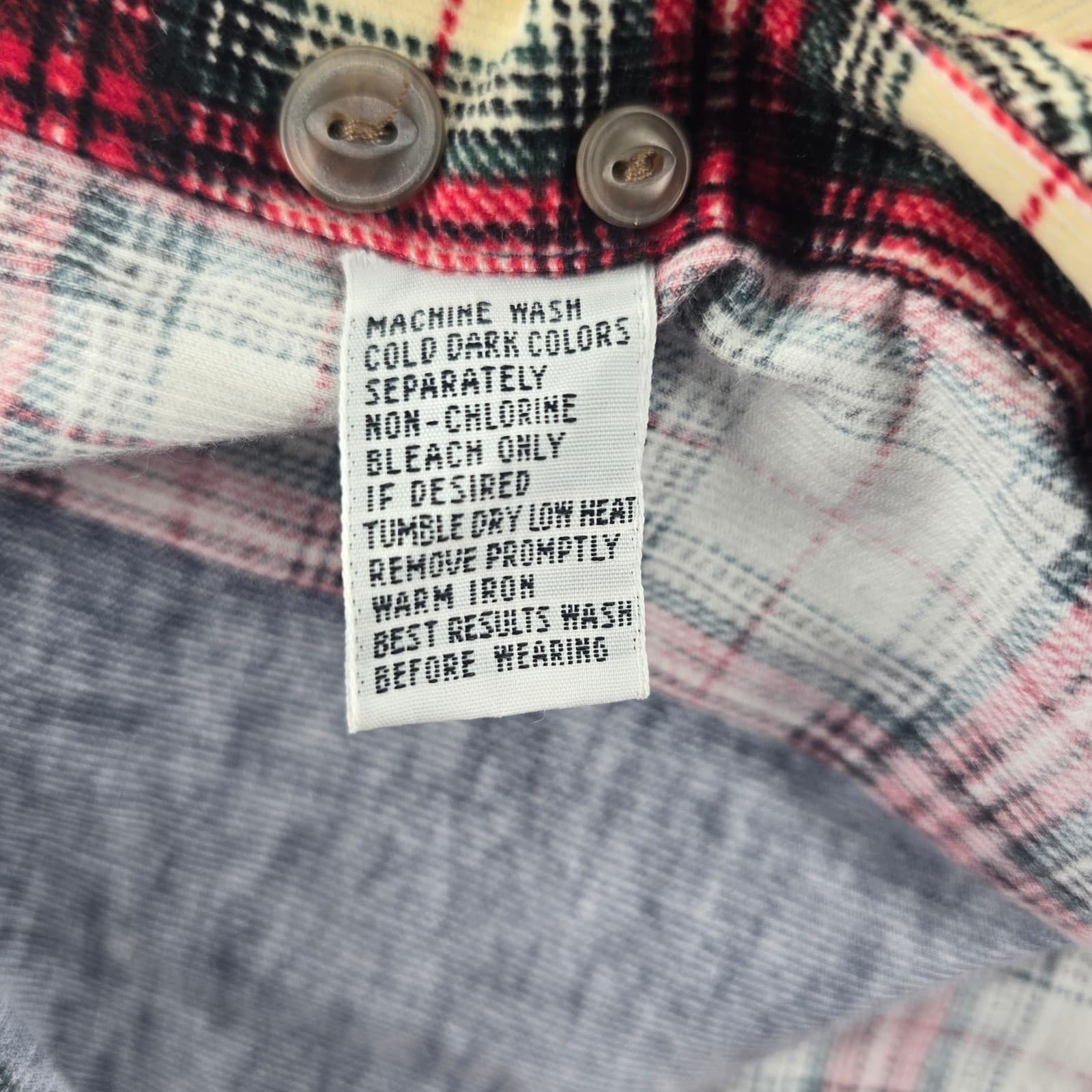 Chaps Button Down Mens M Shirt Multicolor Patchwork Plaid Corduroy - Thumbnail 4