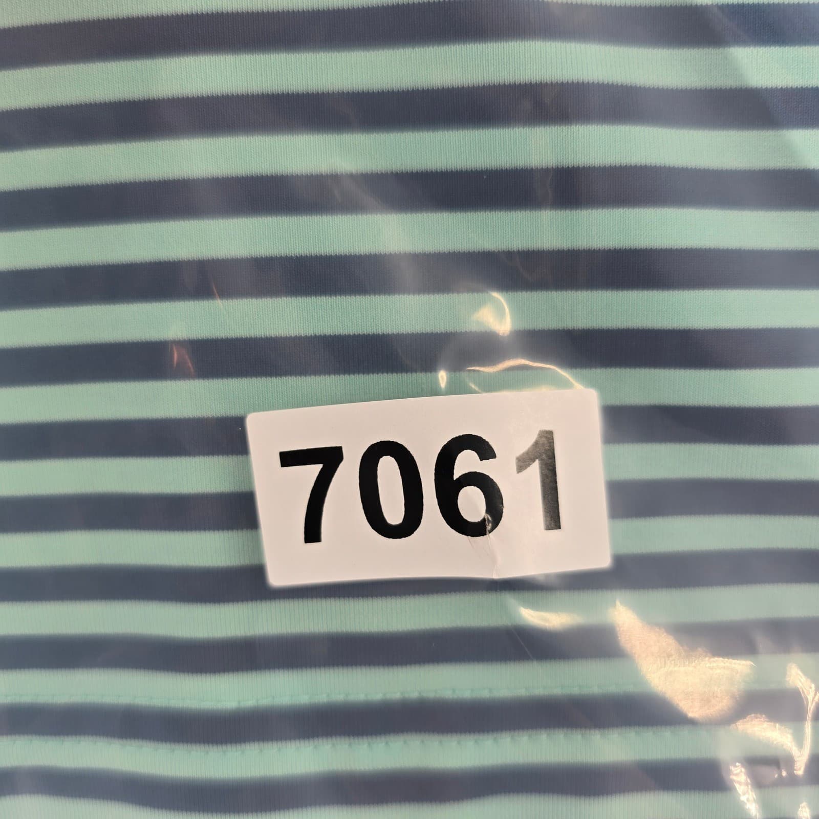 Vineyard Vines Polo Mens M Shirt Blue Green Striped Performance Pocket Short Slv - Thumbnail 8