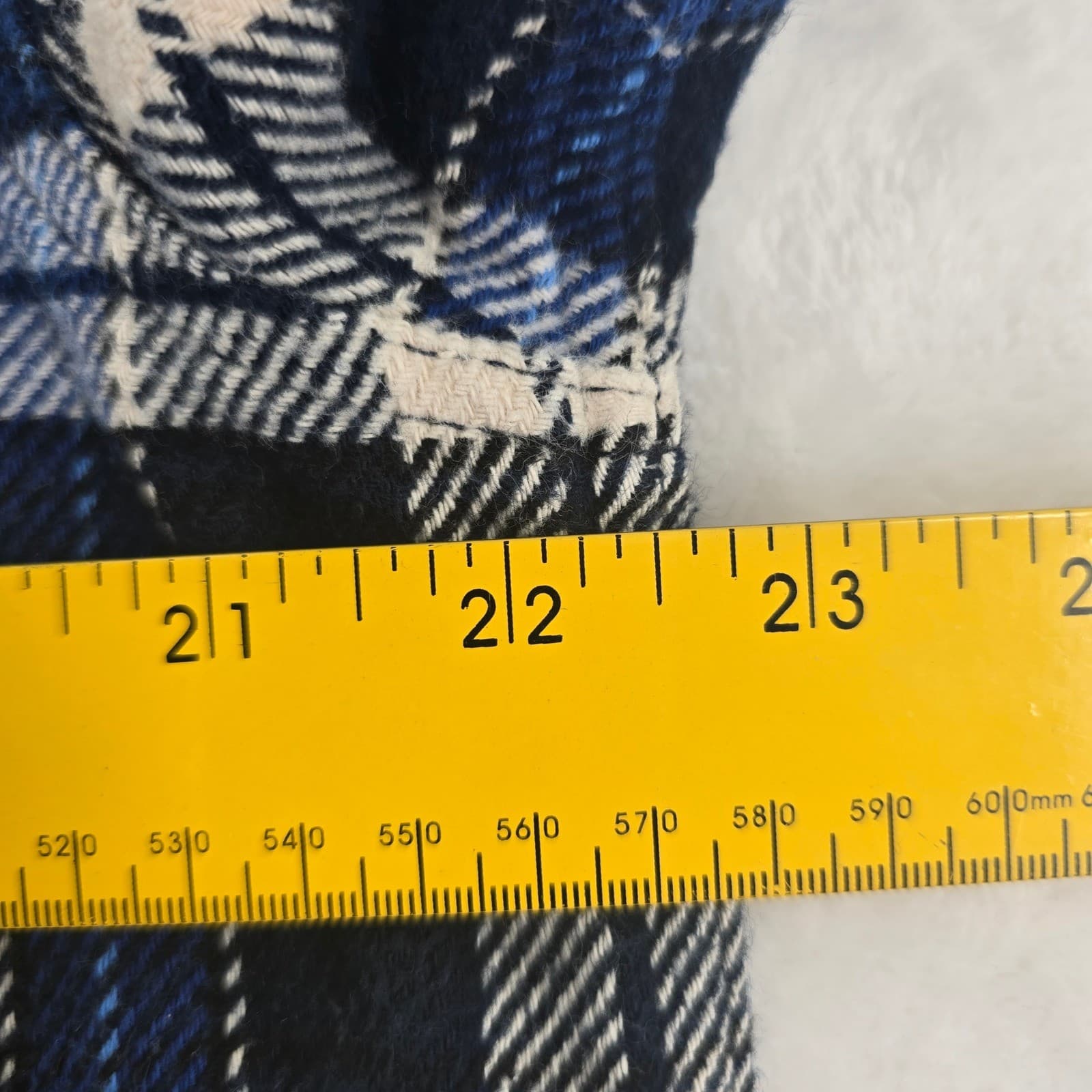 Orvis Flannel Mens L Shirt Blue Plaid Cotton Classic Collection Button Down - Thumbnail 7
