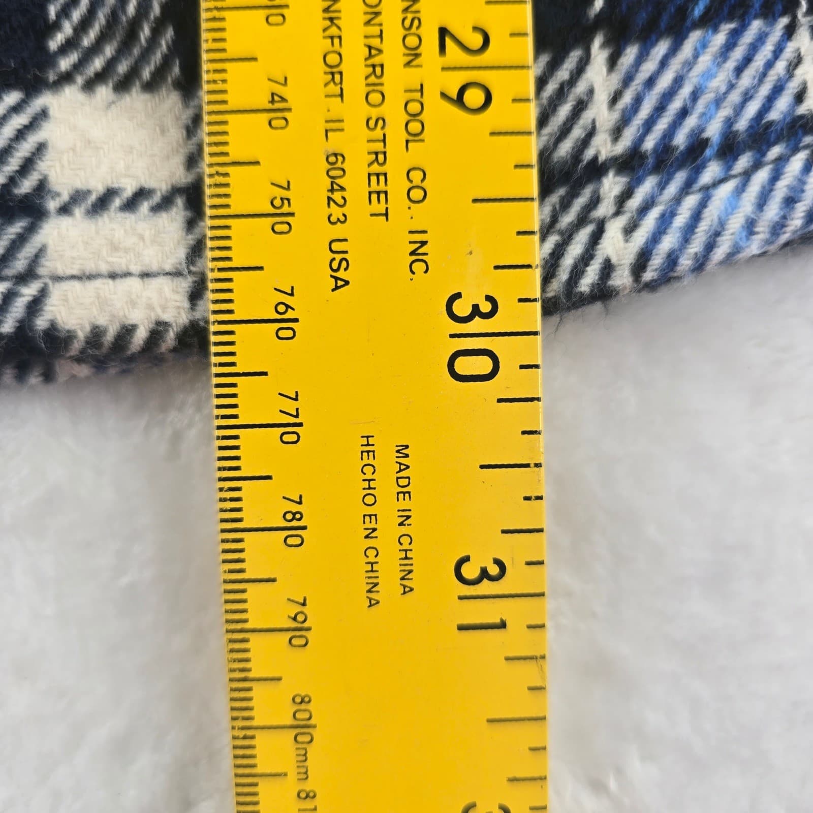 Orvis Flannel Mens L Shirt Blue Plaid Cotton Classic Collection Button Down - Thumbnail 8