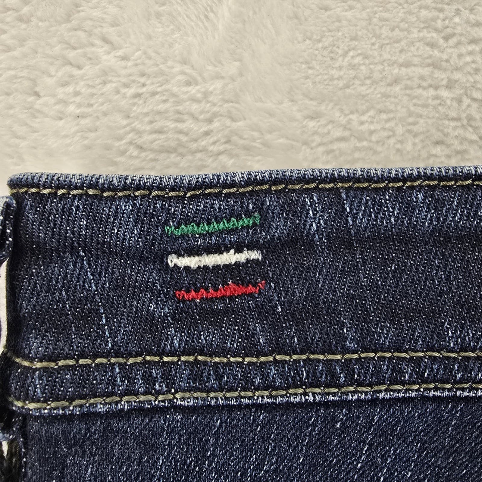 Diesel Ronhy Jeans Womens 27 Straight Blue Wash 008AA Stretch Made in Italy - Thumbnail 6