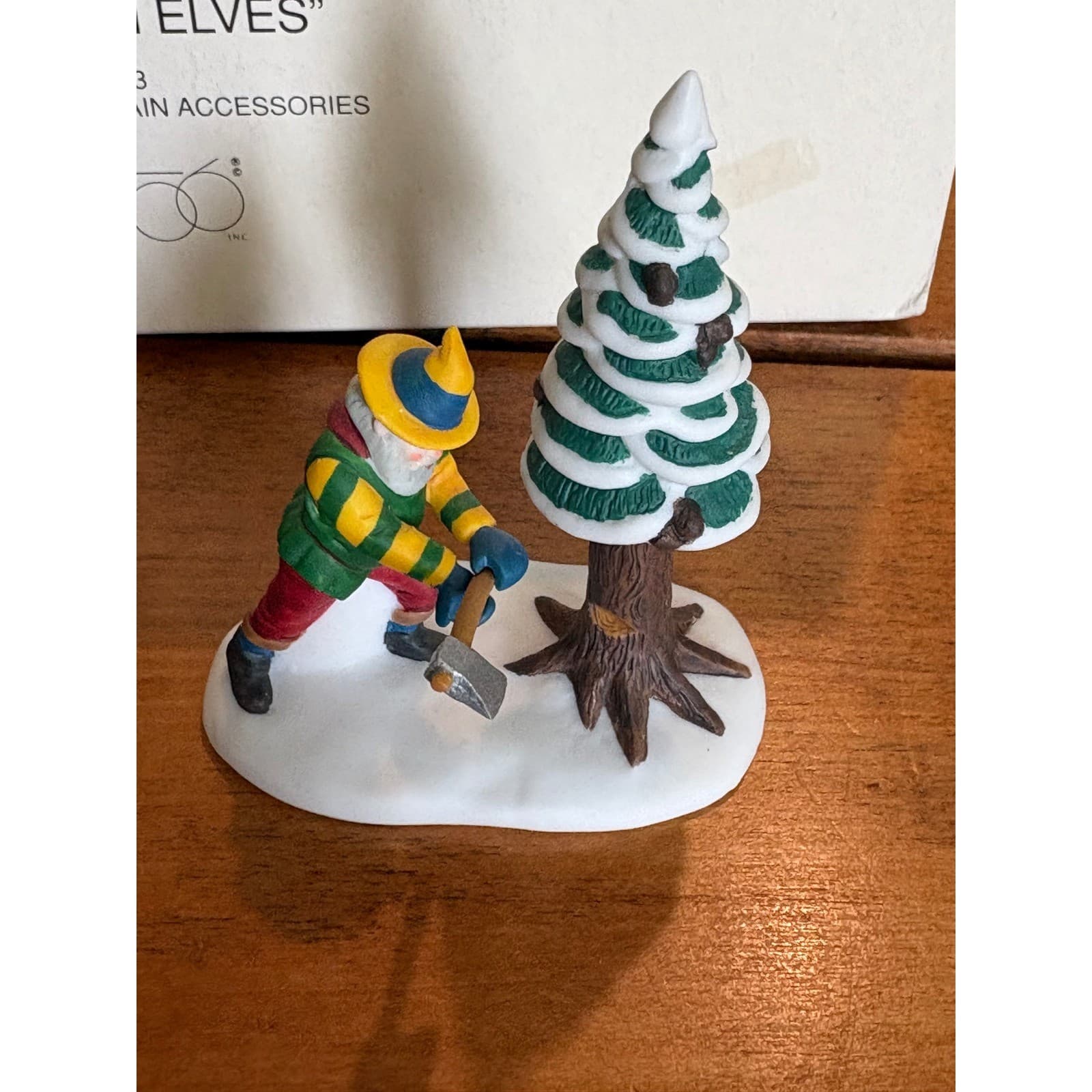 Department 56 Woodsmen Elves Mens OS Village Accessory Multicolor Porcelain Set - Thumbnail 4