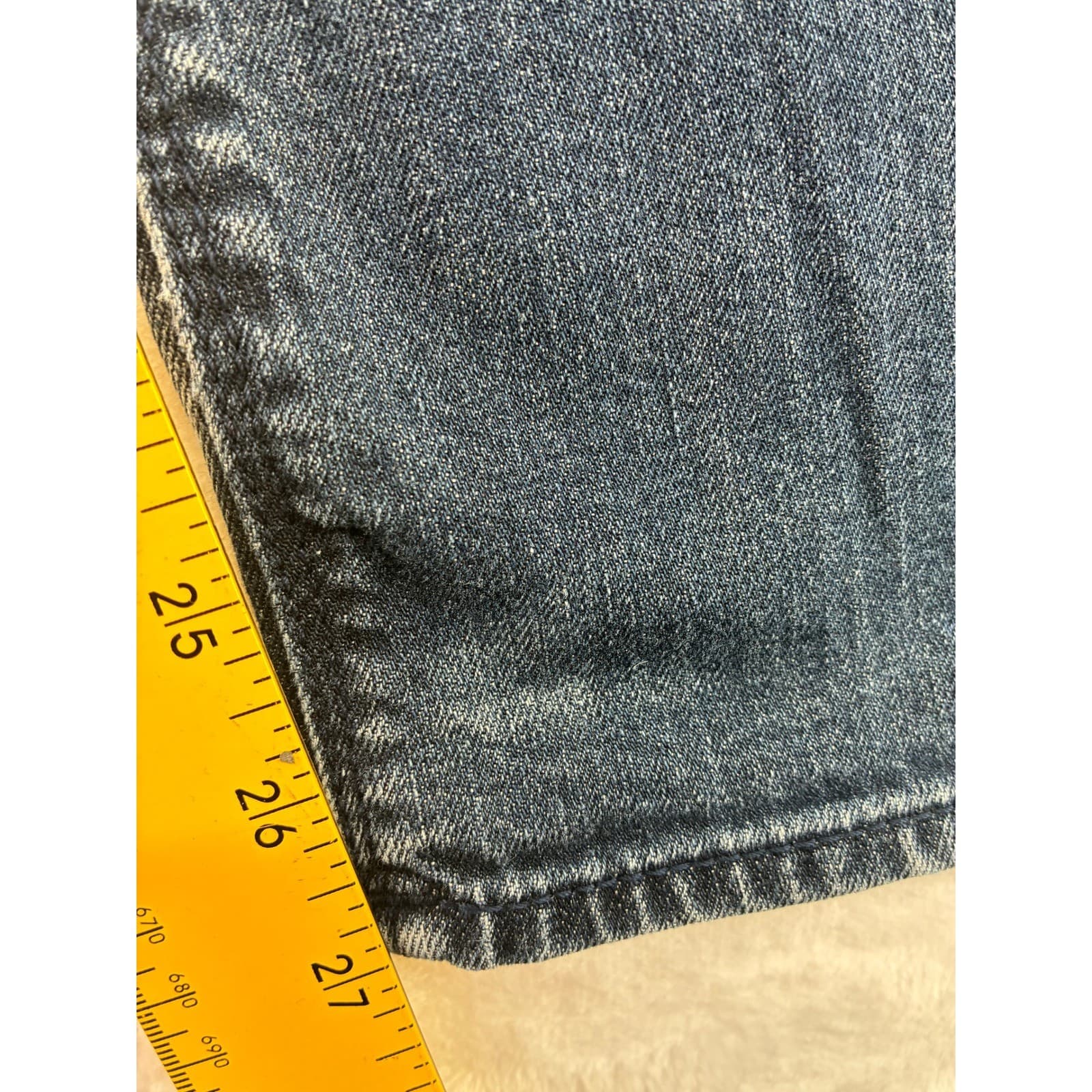 BOSS Hugo Boss Jeans Mens 32x26 Denim Dark Blue Stretch Straight Leg Pants - Thumbnail 5