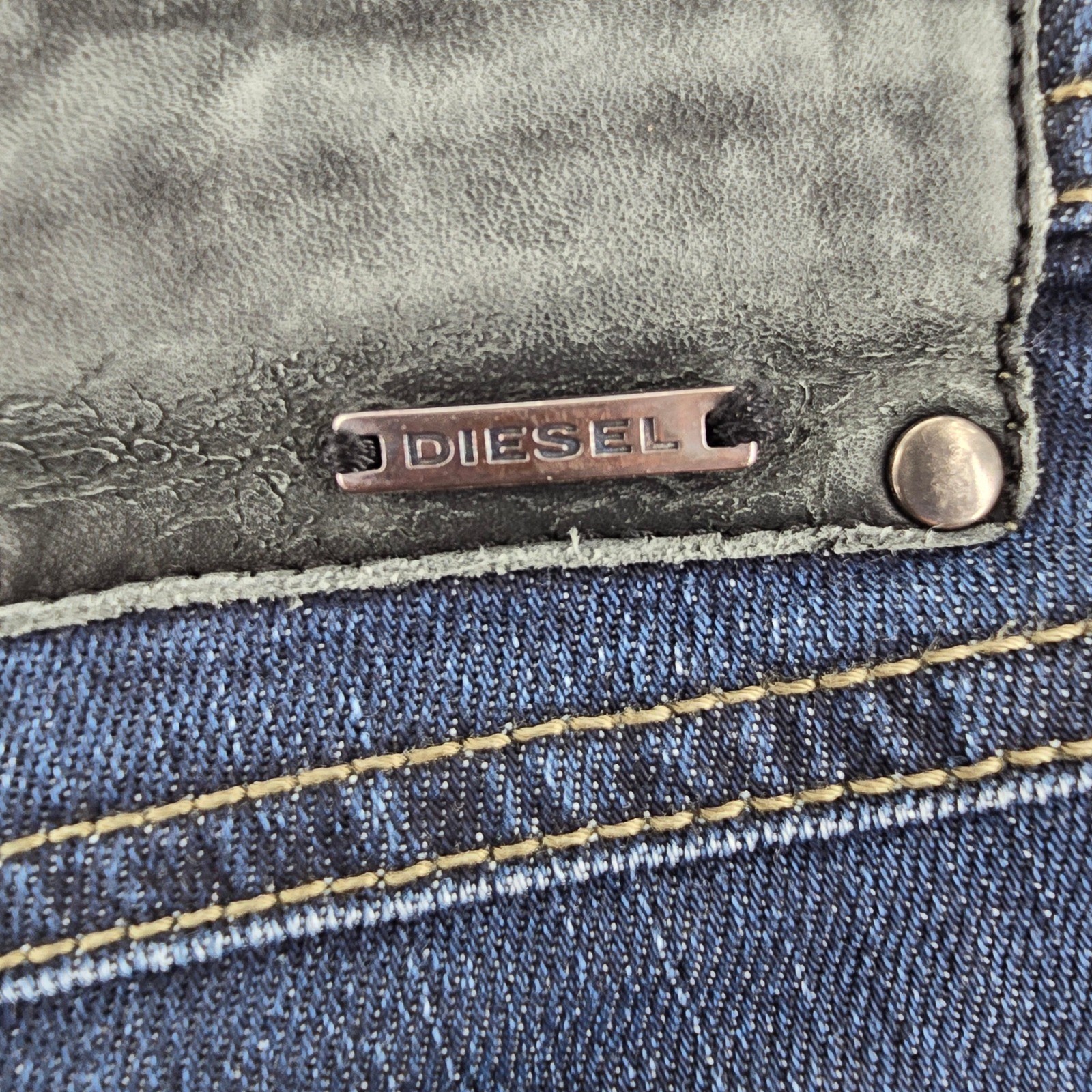 Diesel Ronhy Jeans Womens 27 Straight Blue Wash 008AA Stretch Made in Italy - Thumbnail 5