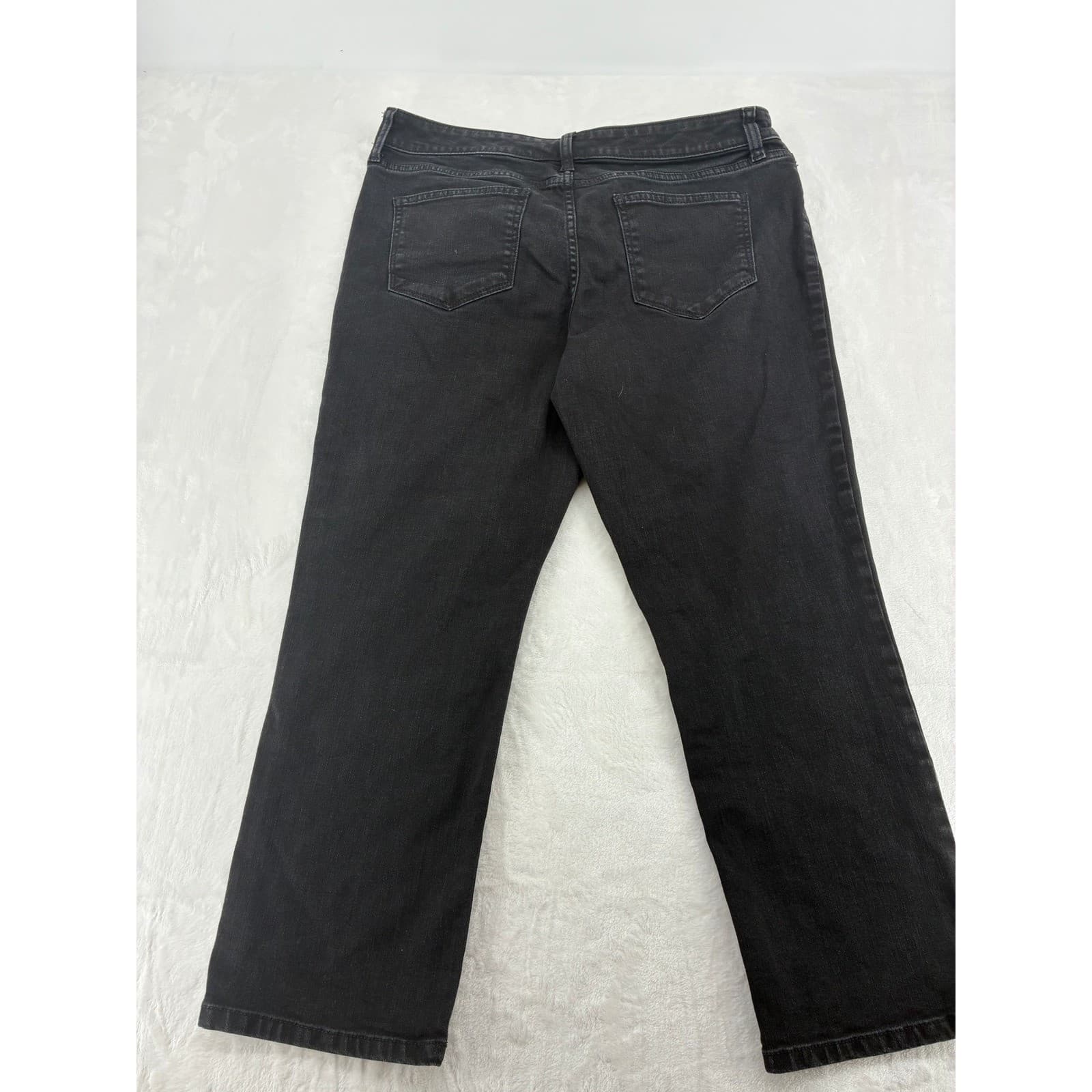 St John's Bay Straight Leg Mens 14PS Jeans Black Classic Denim Pants - Thumbnail 10