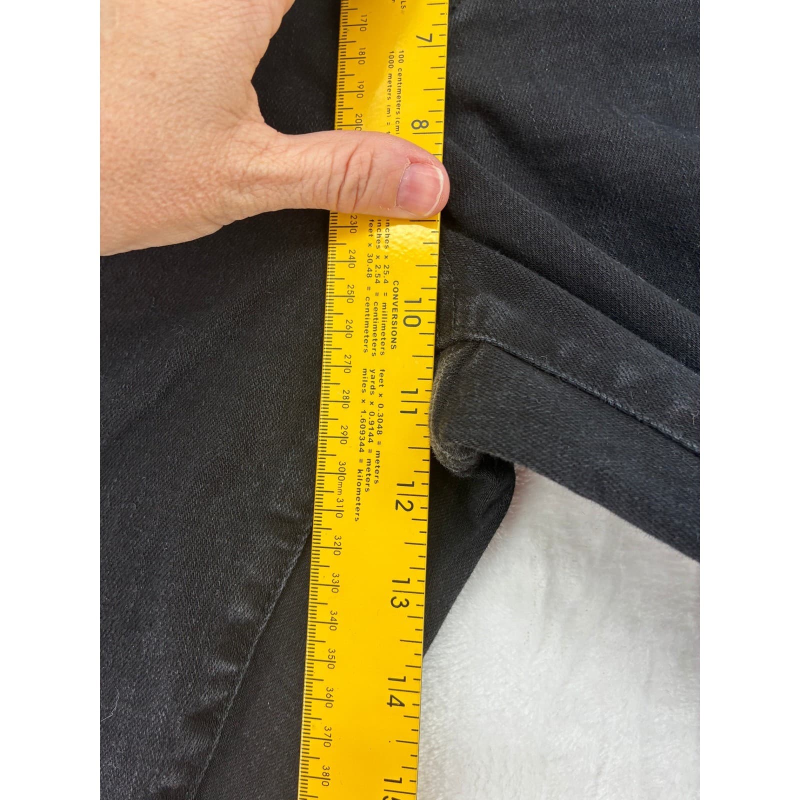 St John's Bay Straight Leg Mens 14PS Jeans Black Classic Denim Pants - Thumbnail 7