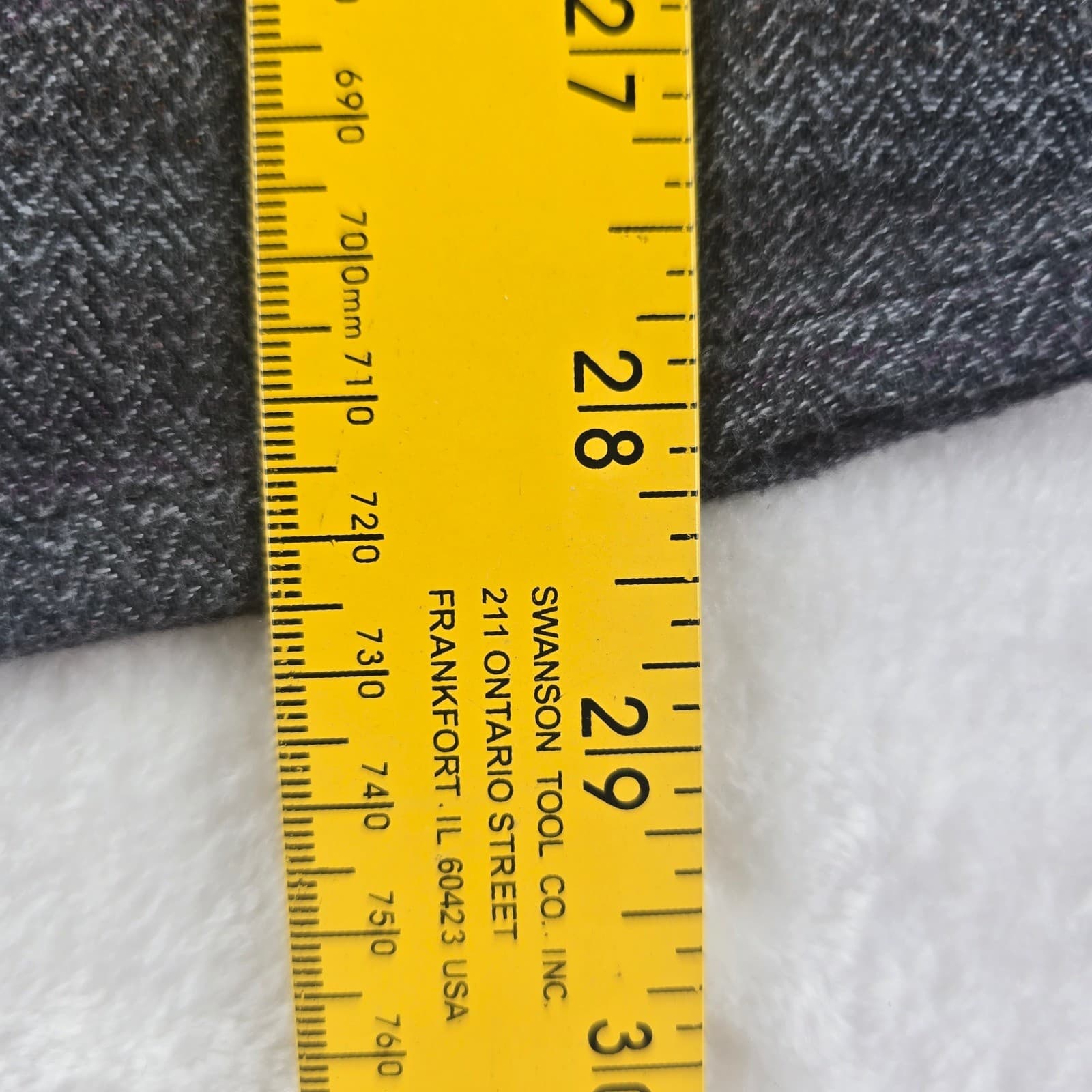 Marmot Button Down Mens Large Flannel Charcoal Gray Herringbone Stripe M14917 - Thumbnail 6