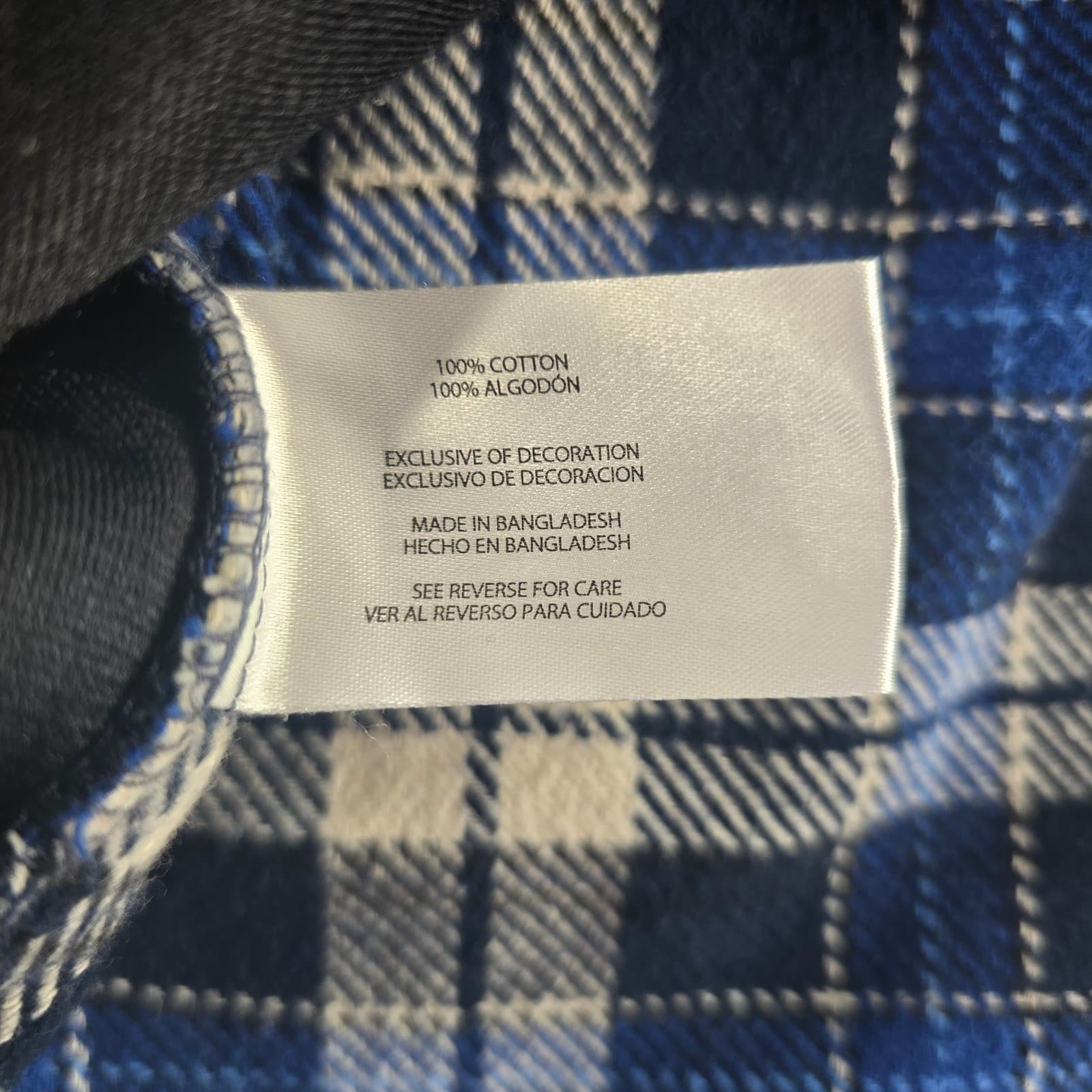 Orvis Flannel Mens L Shirt Blue Plaid Cotton Classic Collection Button Down - Thumbnail 5