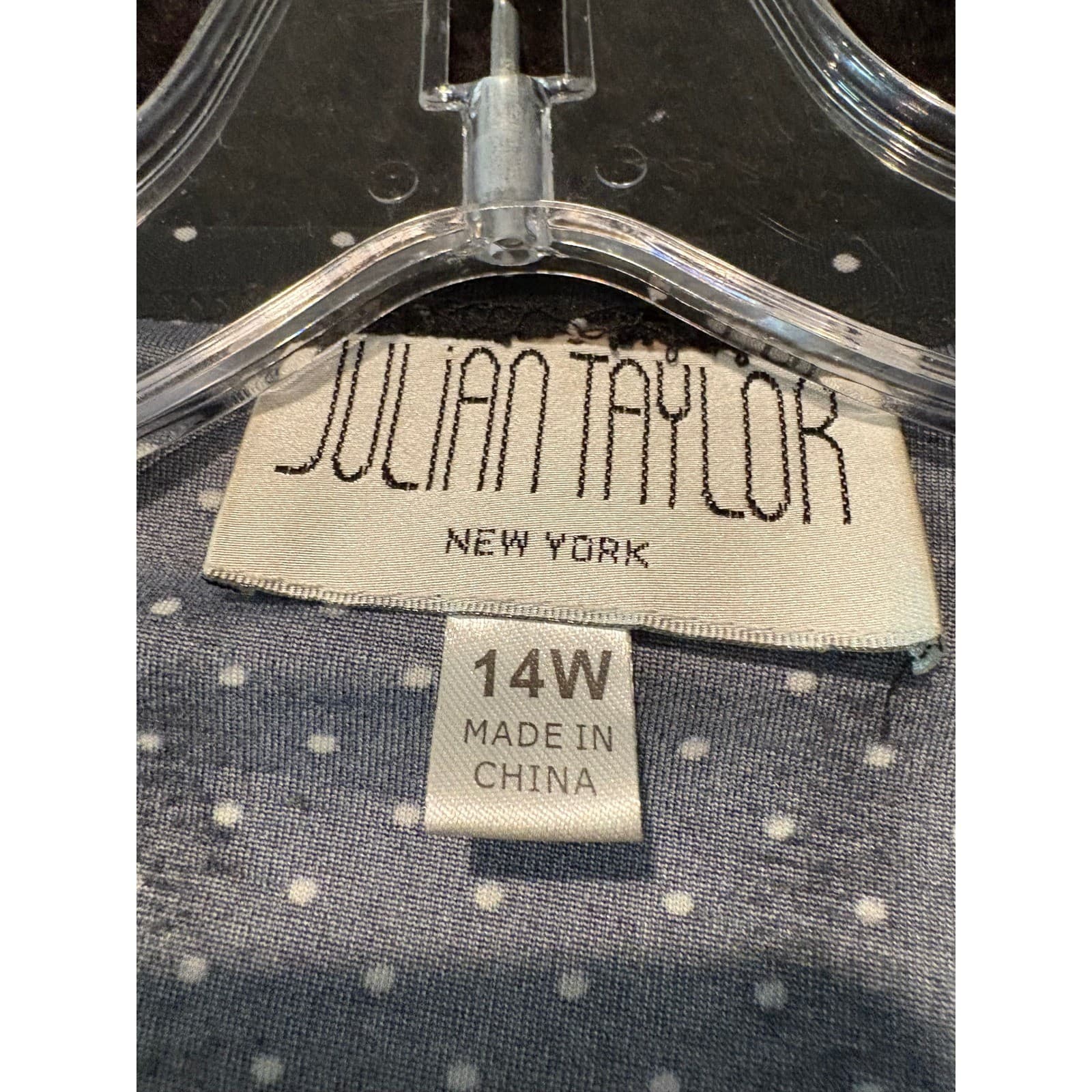 Julian Taylor New York Polka Dot Bolero Jacket Ruffle Neckline Size 14W - Thumbnail 2
