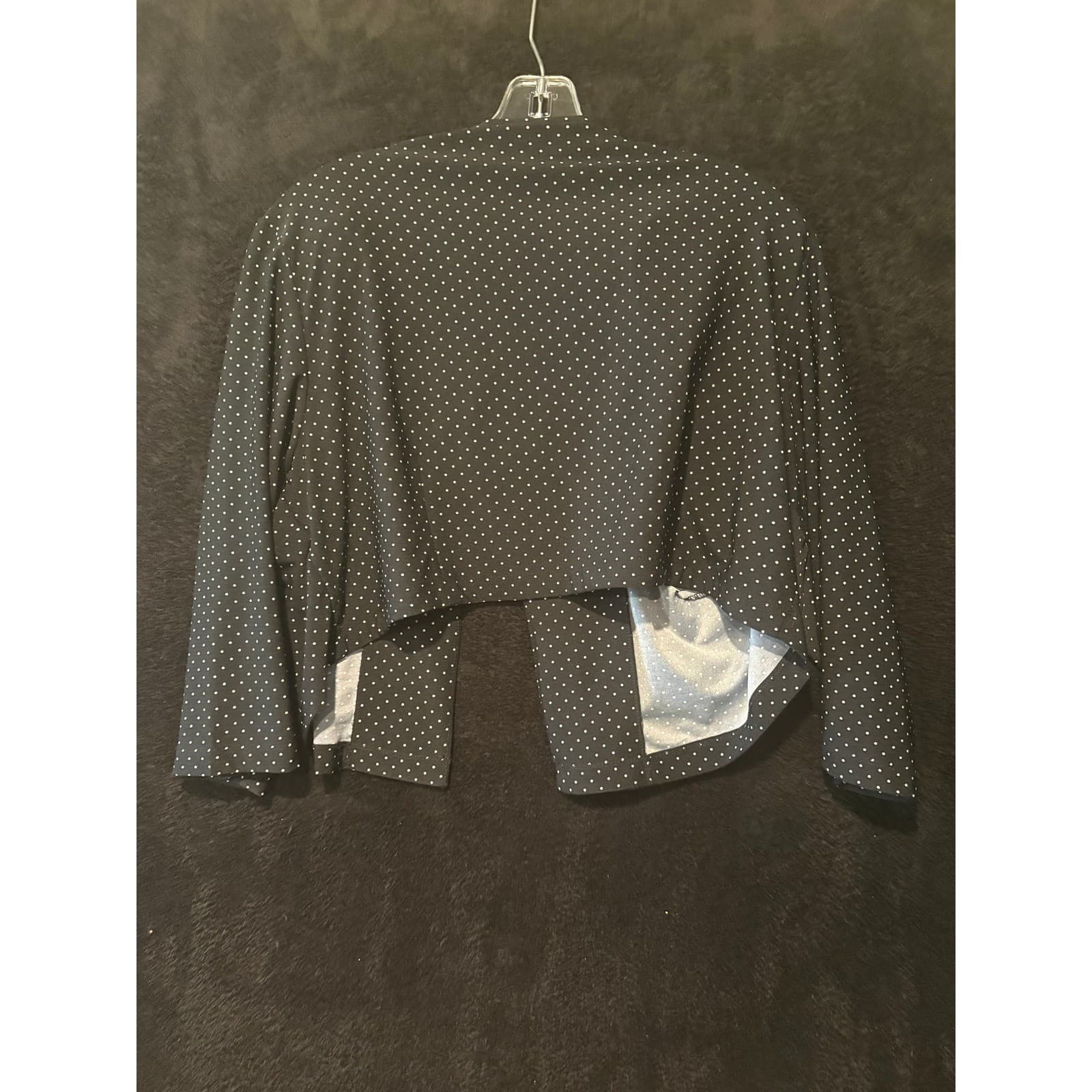 Julian Taylor New York Polka Dot Bolero Jacket Ruffle Neckline Size 14W - Thumbnail 6