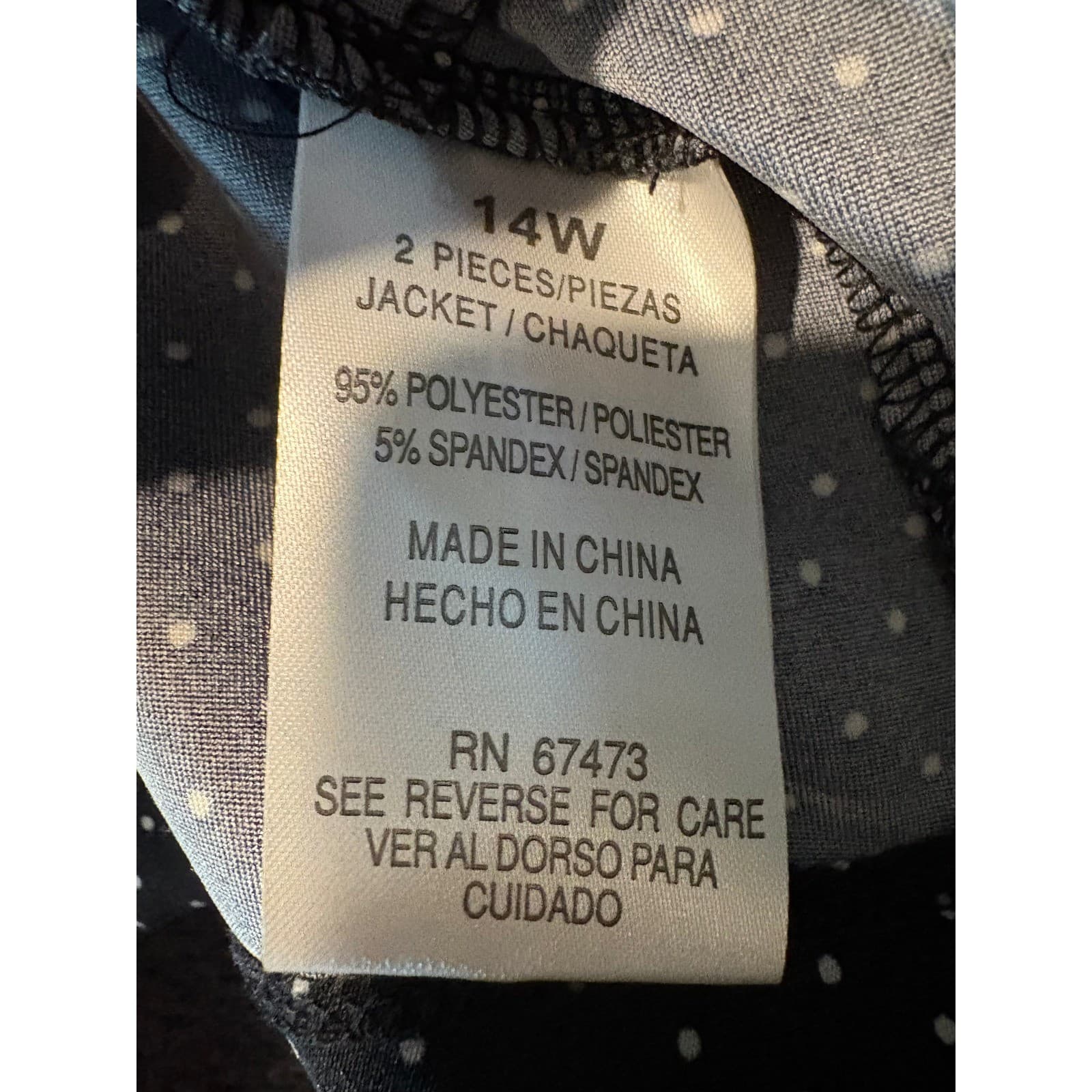 Julian Taylor New York Polka Dot Bolero Jacket Ruffle Neckline Size 14W - Thumbnail 3