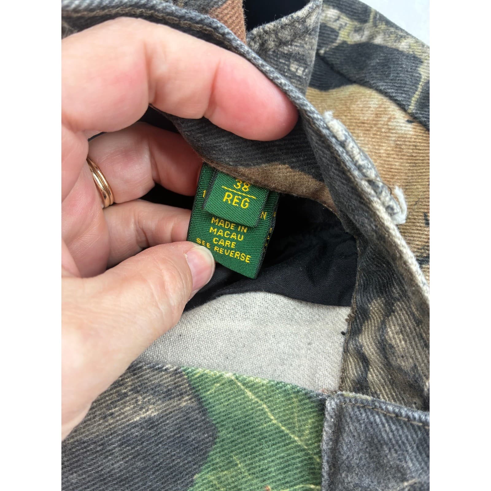 Cabelas Hunting Pants Mens 38 REG RealTree Camo Outdoor Workwear Brown - Thumbnail 3