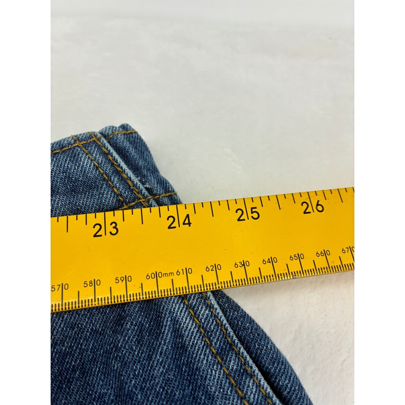 Canyon Ridge Capri Womens 3X Blue Denim Elastic Waist Cropped Pants Cotton - Thumbnail 5