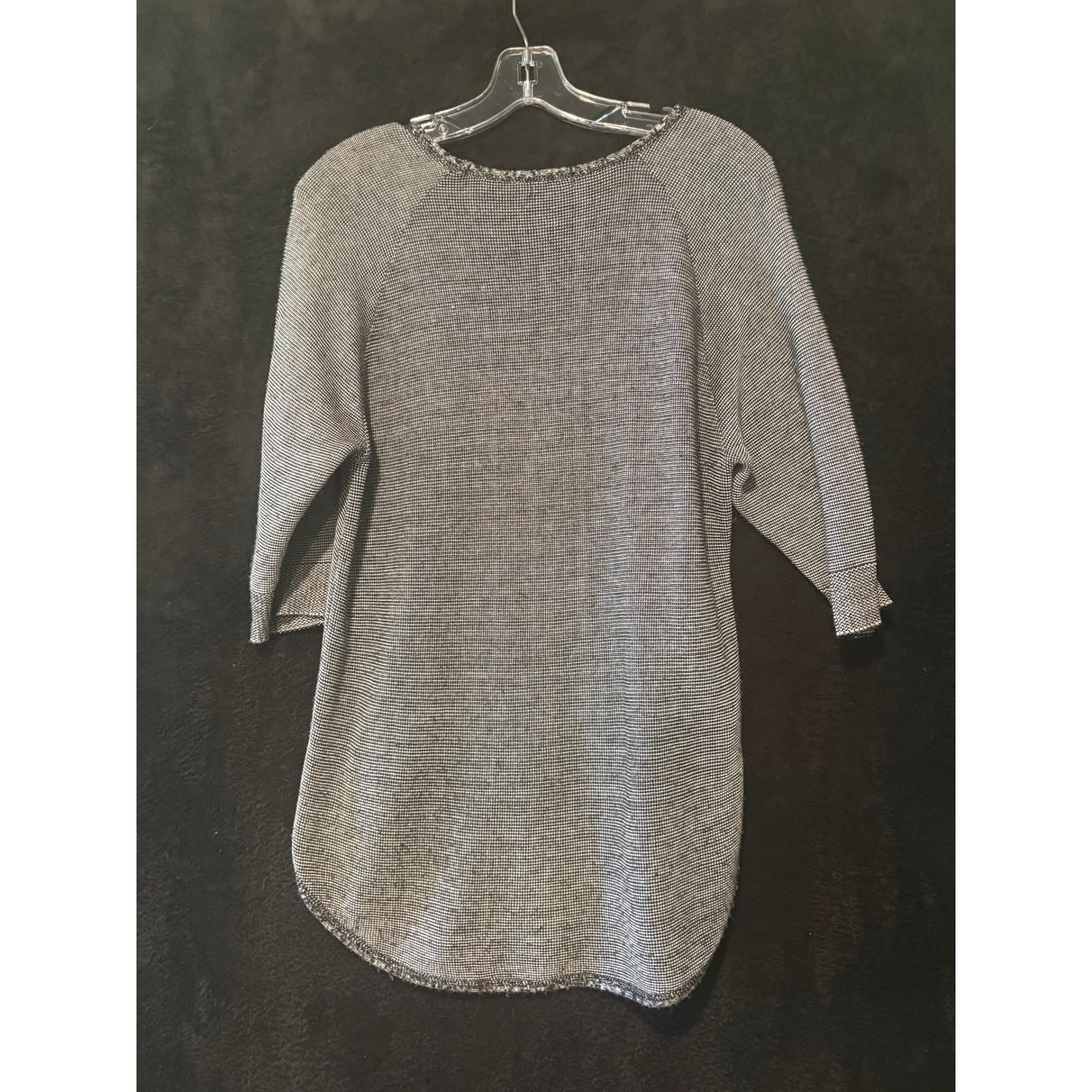 New Directions Women's Black and White 3/4 Sleeve Knit Tunic Top - Large - Thumbnail 6