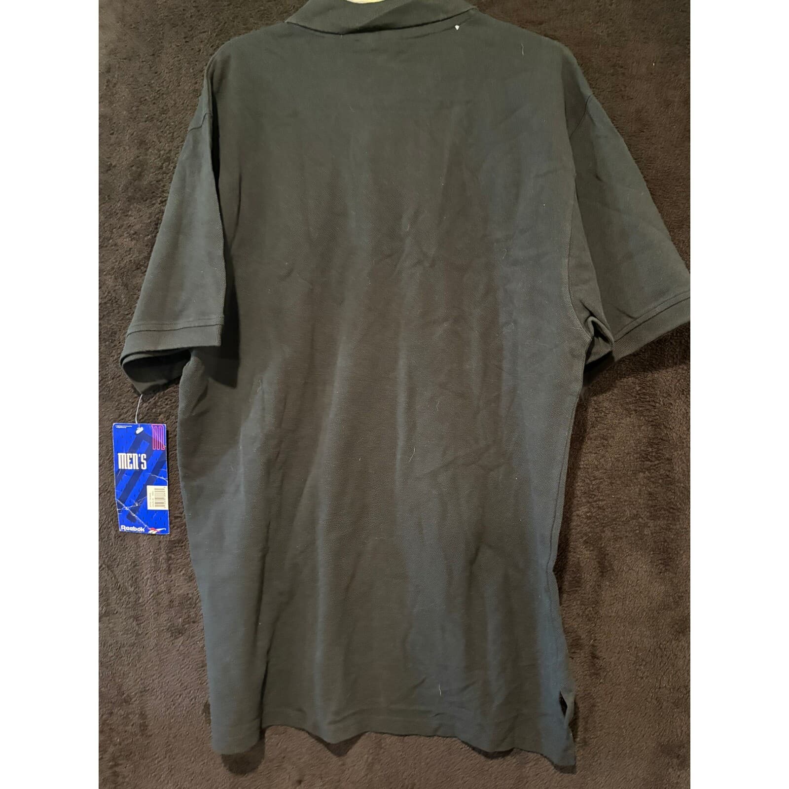 Reebok Polo Shirt Black Cotton Short Sleeve Casual Mens Size L - Thumbnail 8
