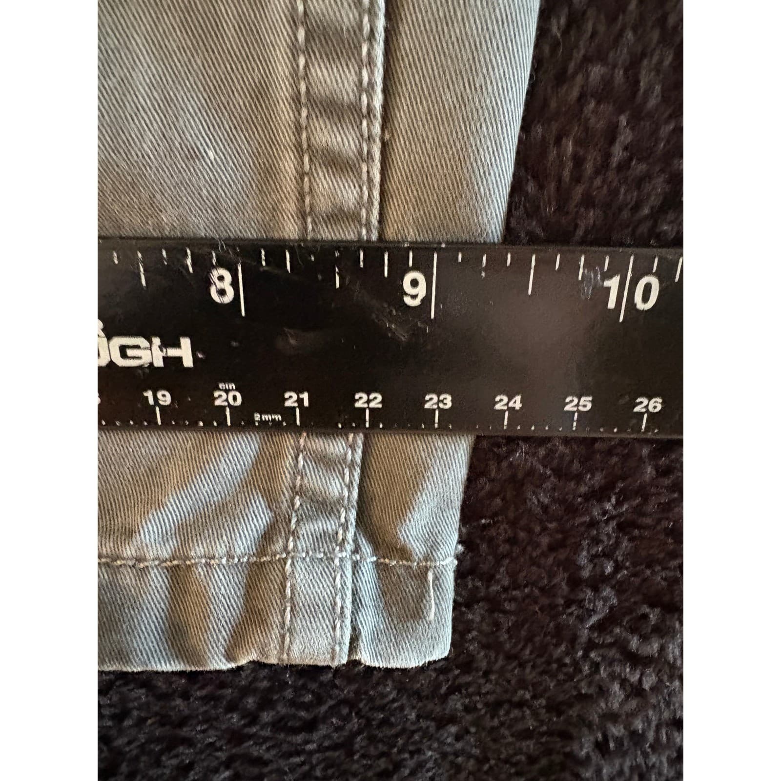 Dockers Classic Fit Flat Front W34 L34 Gray Cotton Casual Pants Men's - Thumbnail 6