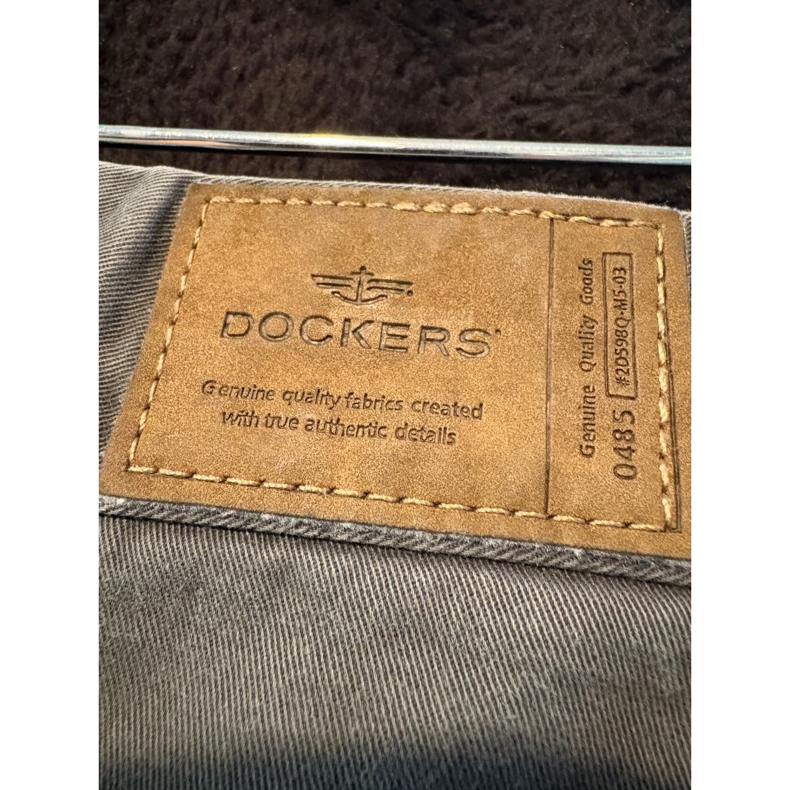 Dockers Classic Fit Flat Front W34 L34 Gray Cotton Casual Pants Men's - Thumbnail 9