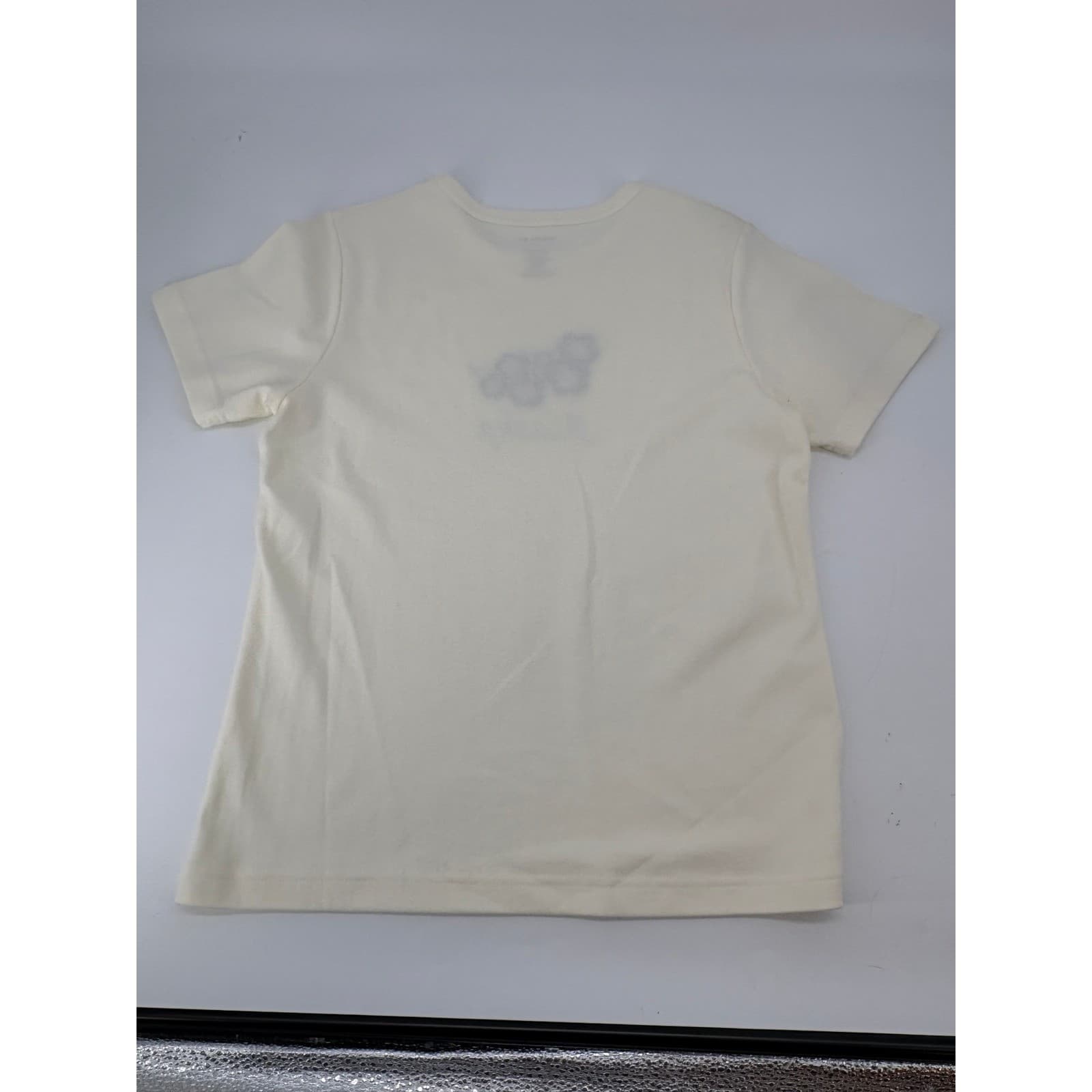 Cruise Wear & Co T-Shirt Womens S Tee Ivory Alaska Embroidered Rhinestone Cotton - Thumbnail 7