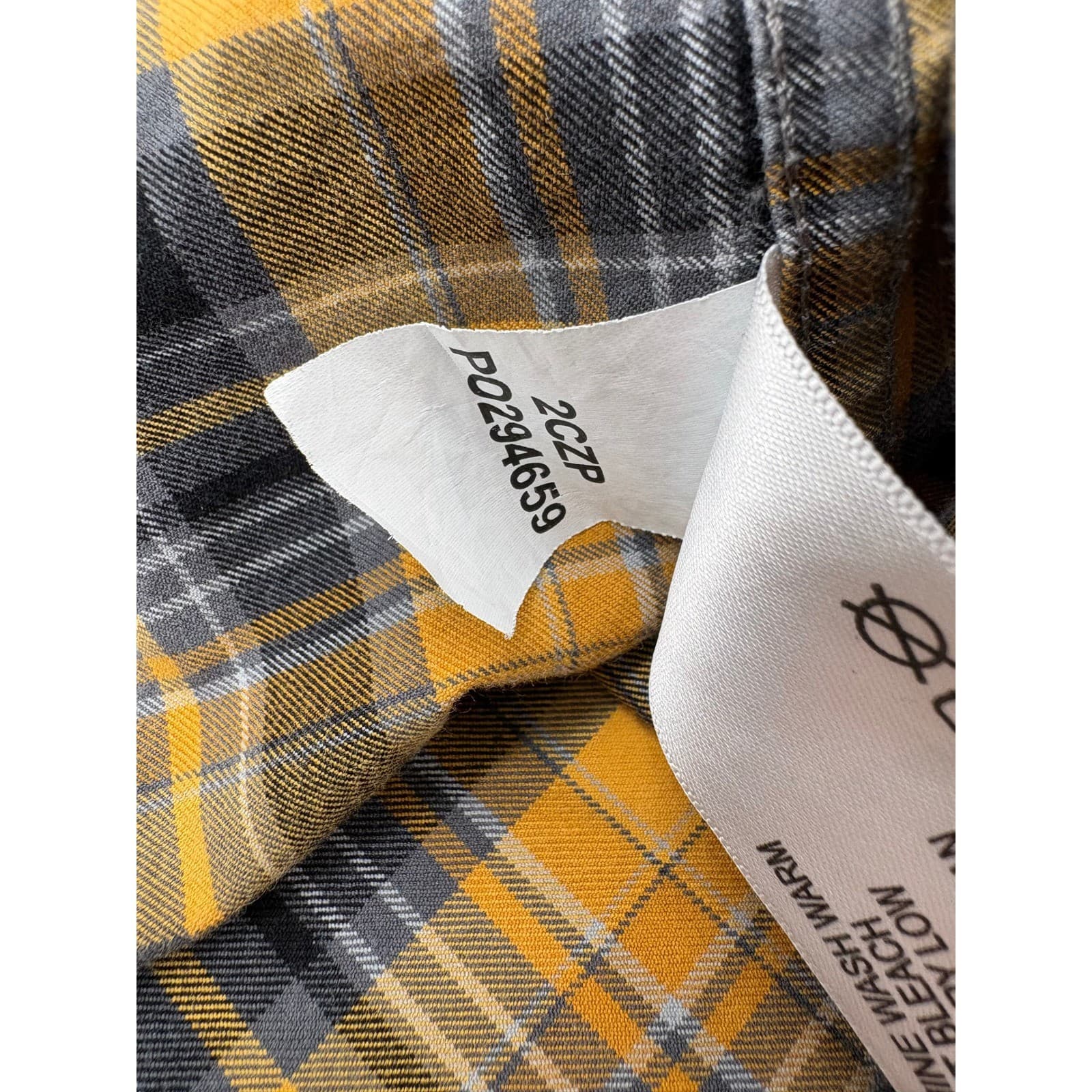Orvis Signature Twill Mens Large Shirt Yellow Black Plaid Long Sleeve ButtonDown - Thumbnail 4