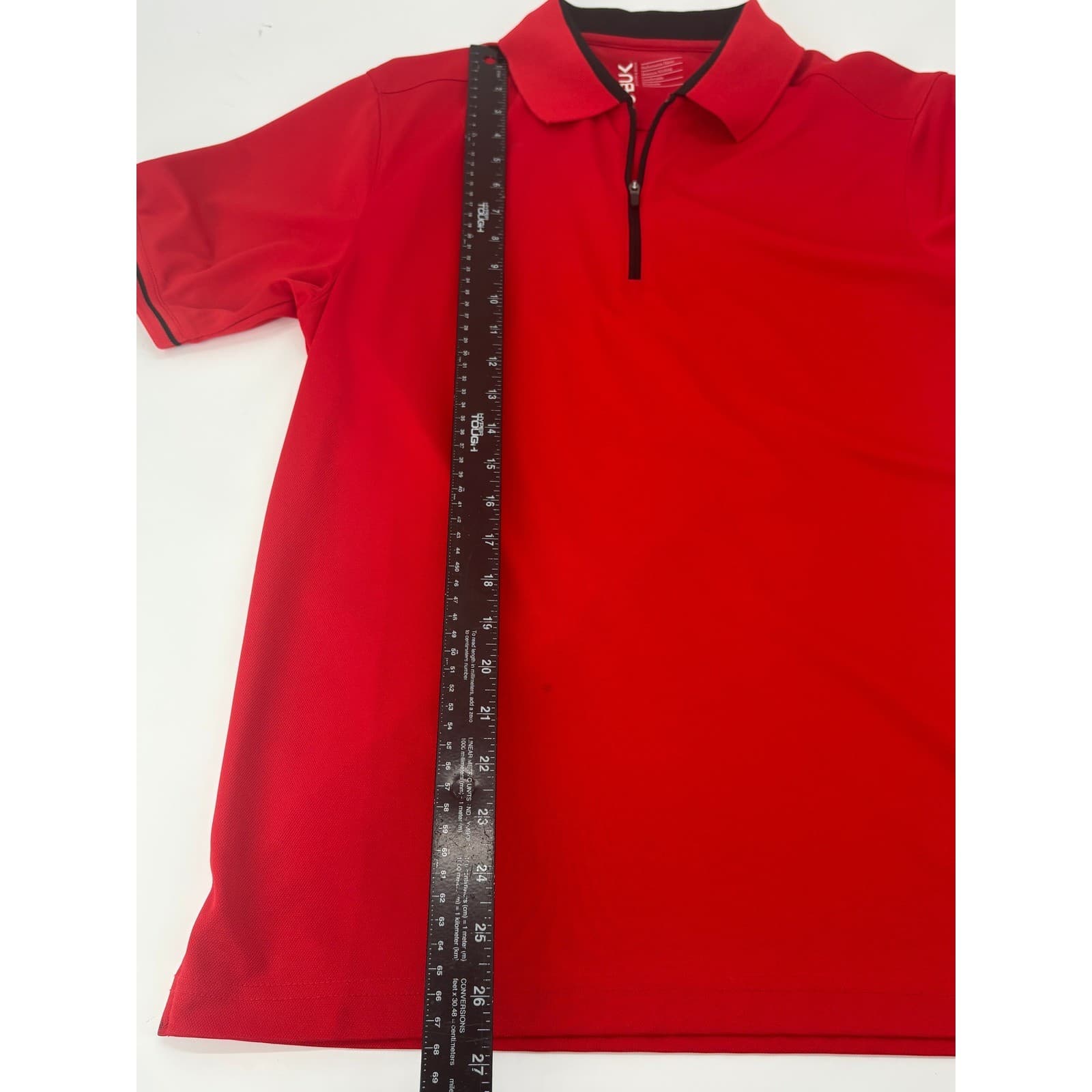 CBUK Cutter & Buck Performance Polo Shirt 1/4 Zip Red Small - Thumbnail 7