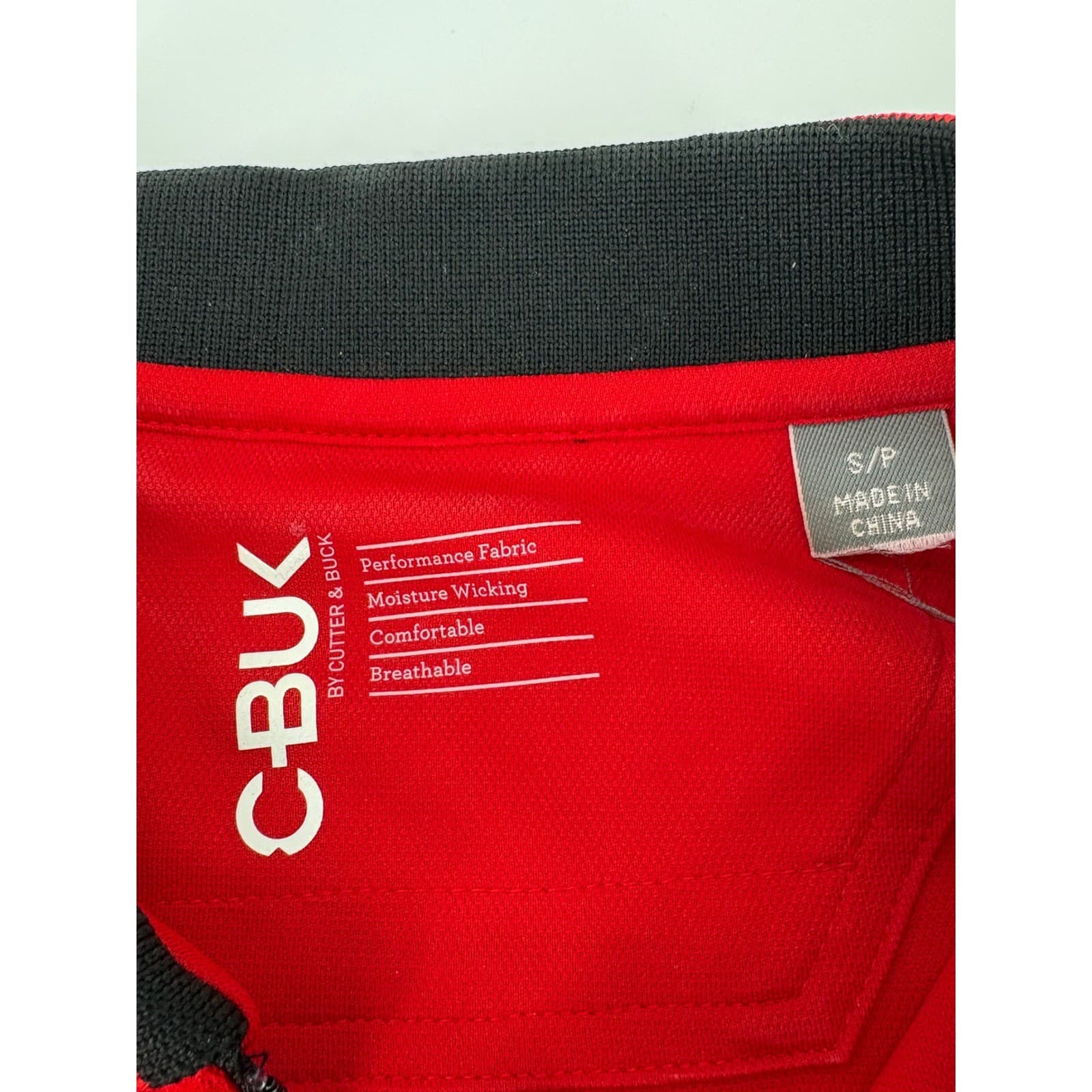CBUK Cutter & Buck Performance Polo Shirt 1/4 Zip Red Small - Thumbnail 4