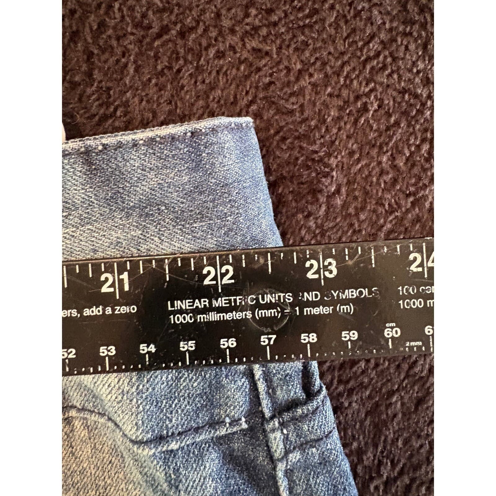 ENCRYPTED Denim Shorts Mens 42 Blue Red Zipper Distressed Moto Style 42 - Thumbnail 2