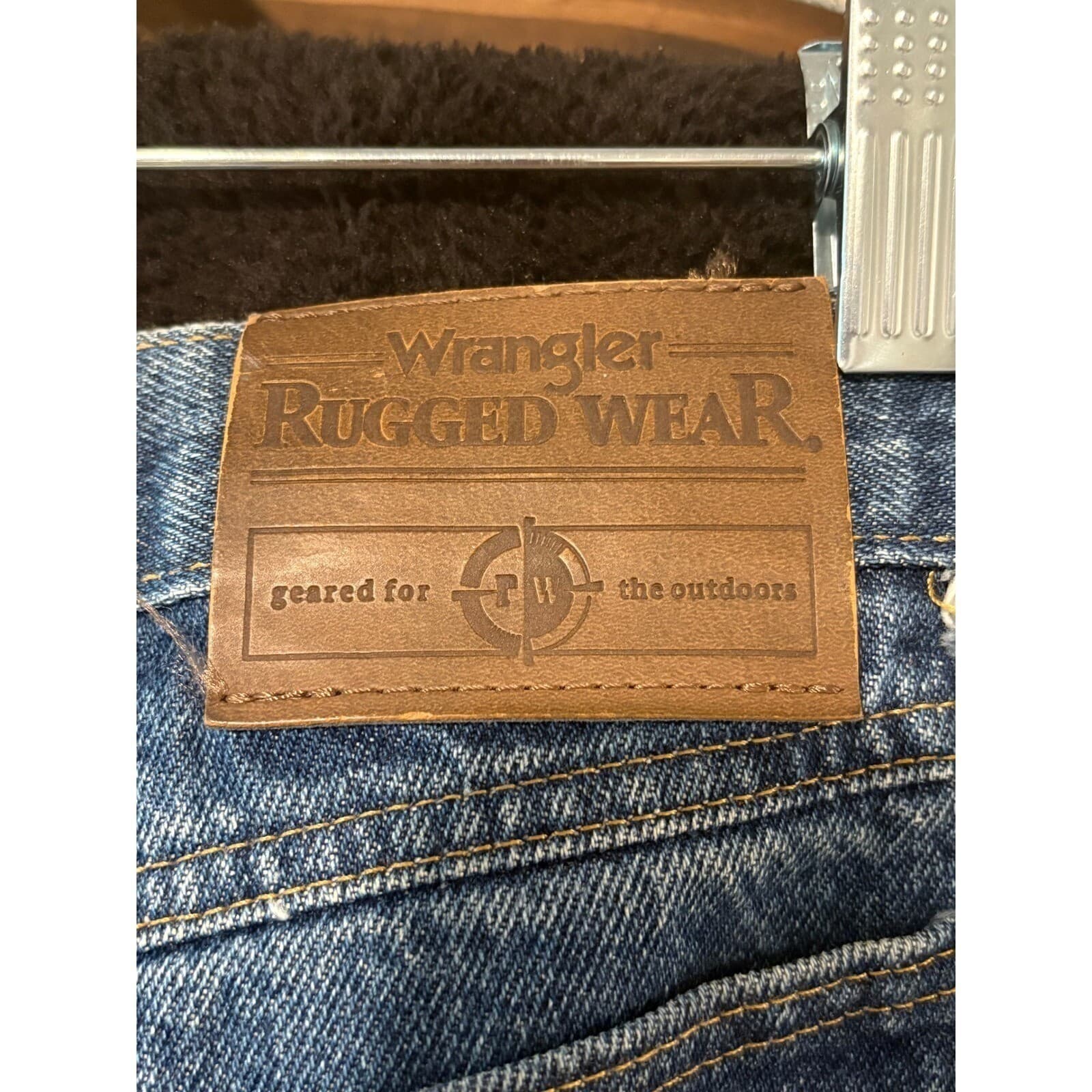 Wrangler Carpenter Pants Mens 38x30 Blue Brown Colorblock Workwear Denim 38 - Thumbnail 6