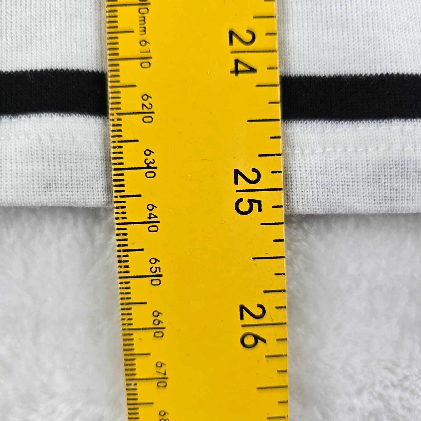 Lauren Ralph Lauren Top Womens L Shirt Black White Striped Quarter Zip - Thumbnail 6