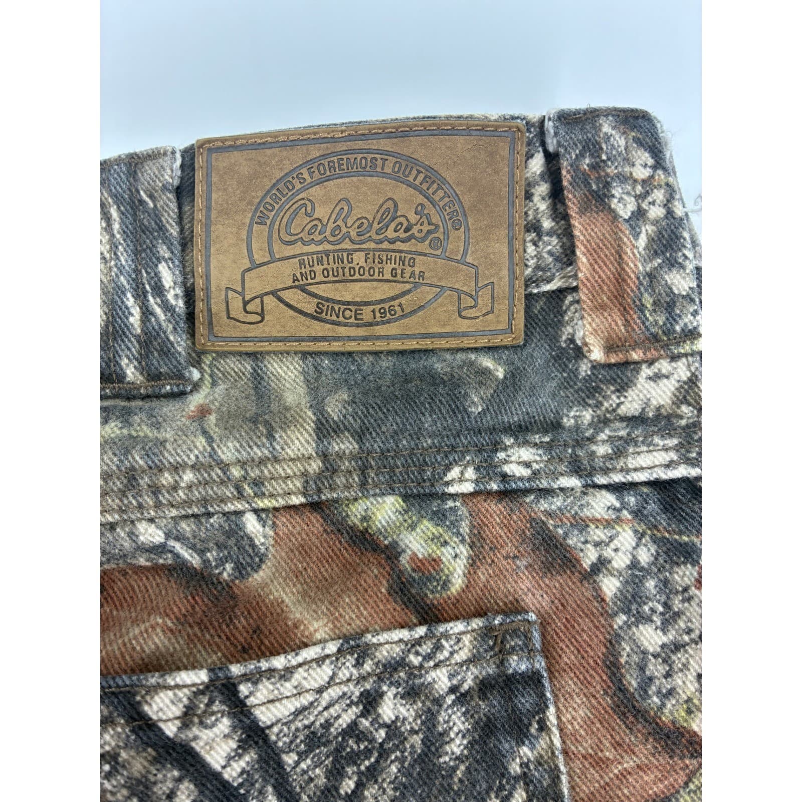 Cabelas Hunting Pants Mens 38 REG RealTree Camo Outdoor Workwear Brown - Thumbnail 8