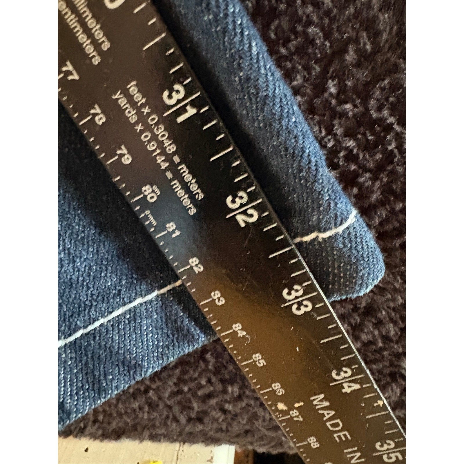 Atti Mens Denim Jeans 38x32 Embellished Pockets Red Green Belt Detailed - Thumbnail 3